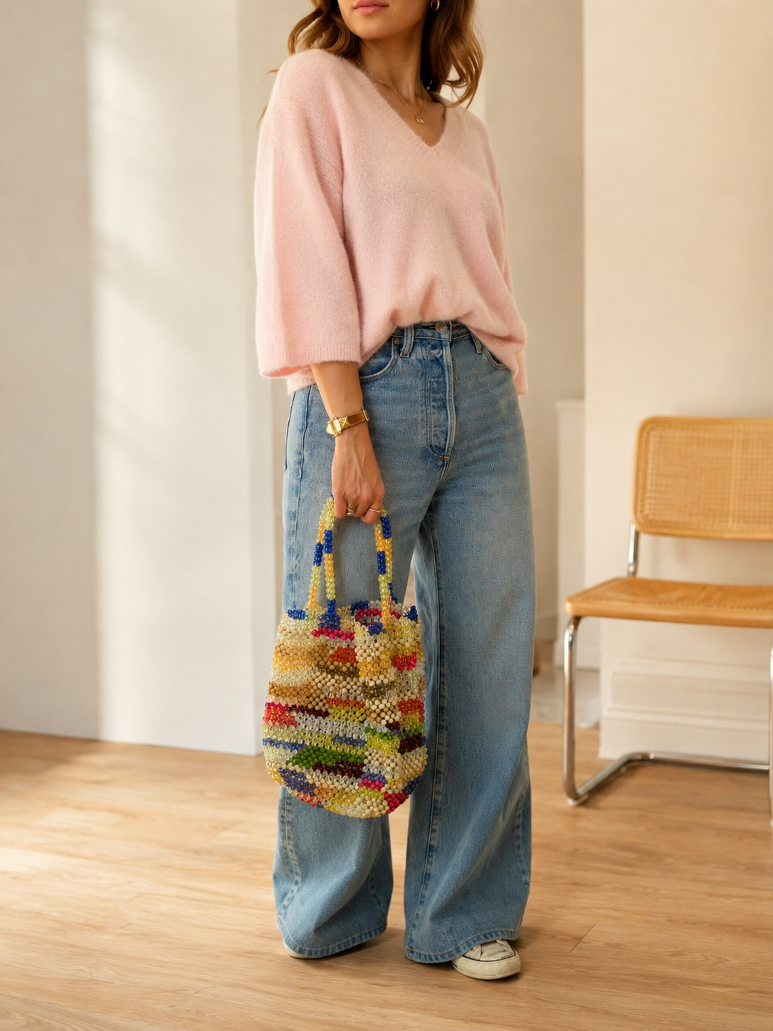 ANTEPRIMA Sac Panier Perles