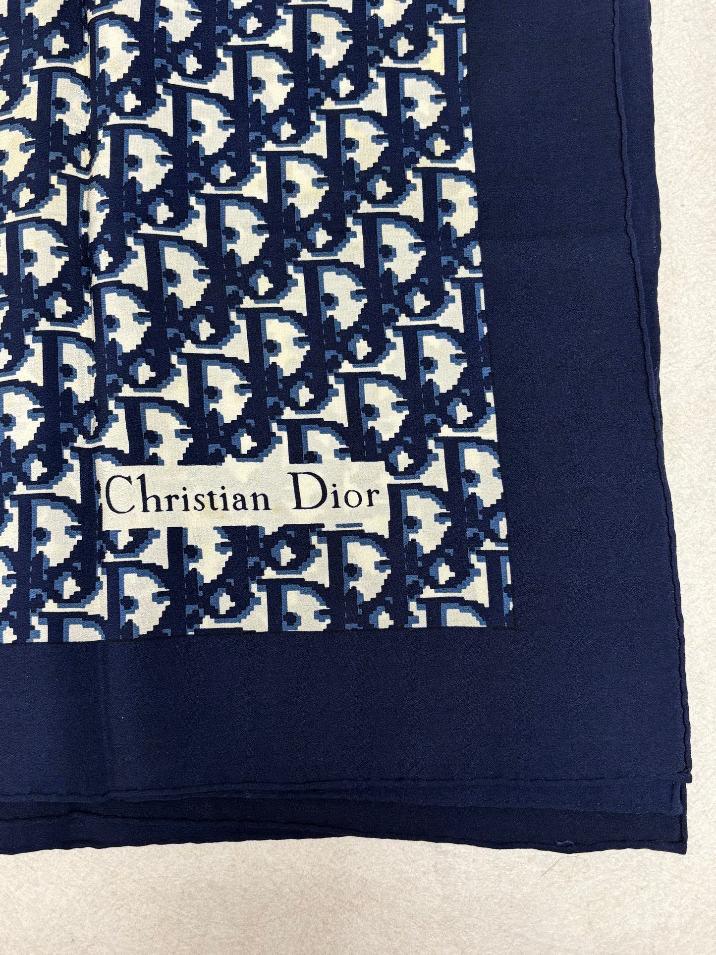 DIOR Foulard Carré oblique en soie