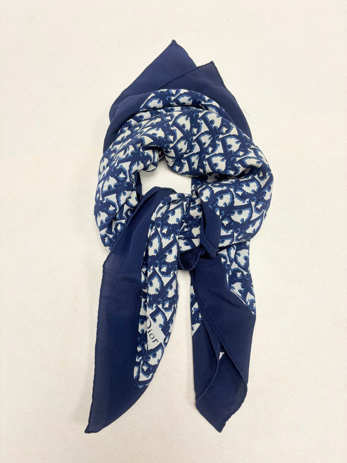 DIOR Foulard Carré oblique en soie