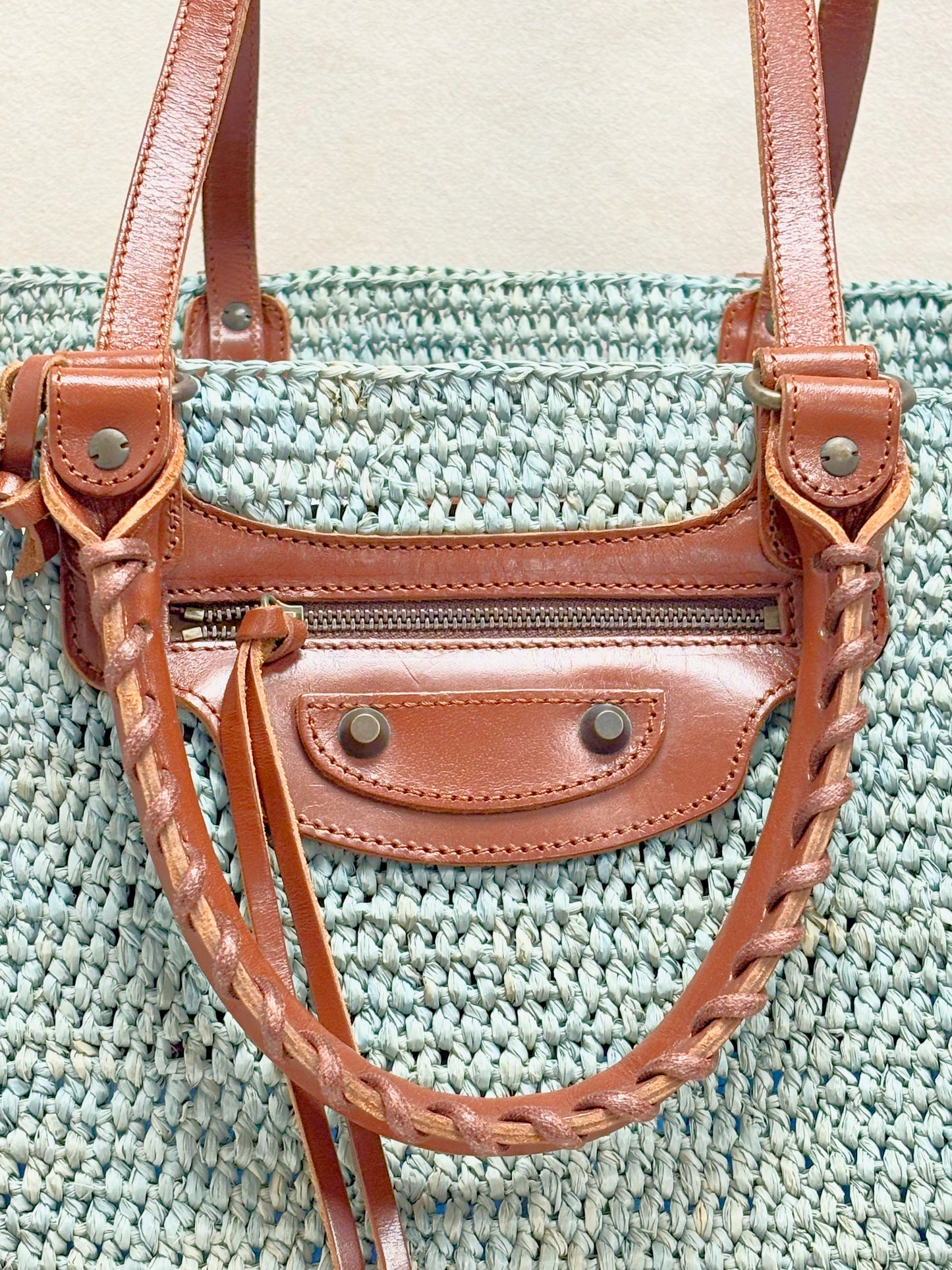 BALENCIAGA Sac Panier Raphia GM