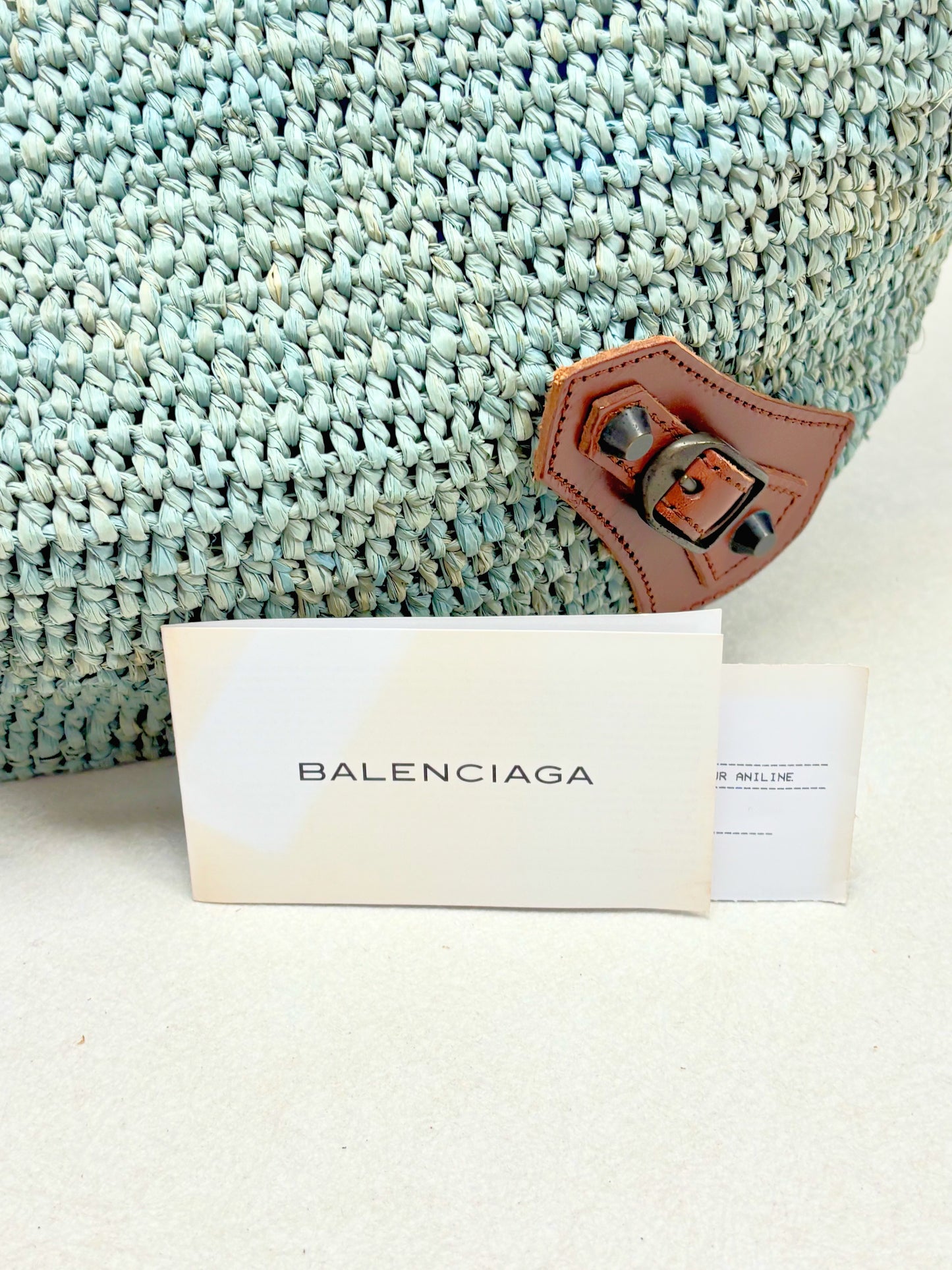 BALENCIAGA Sac Panier Raphia GM