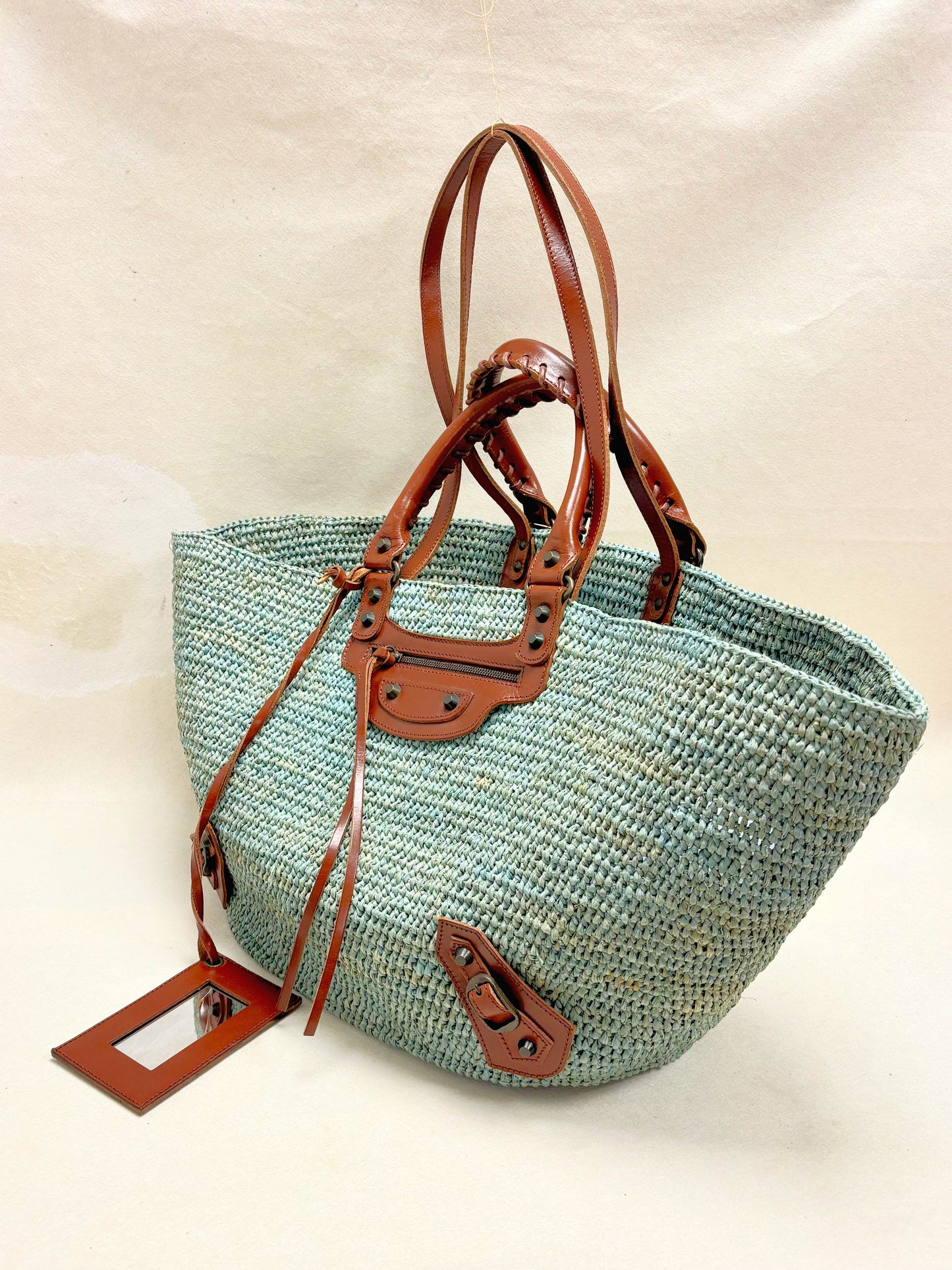 BALENCIAGA Sac Panier Raphia GM
