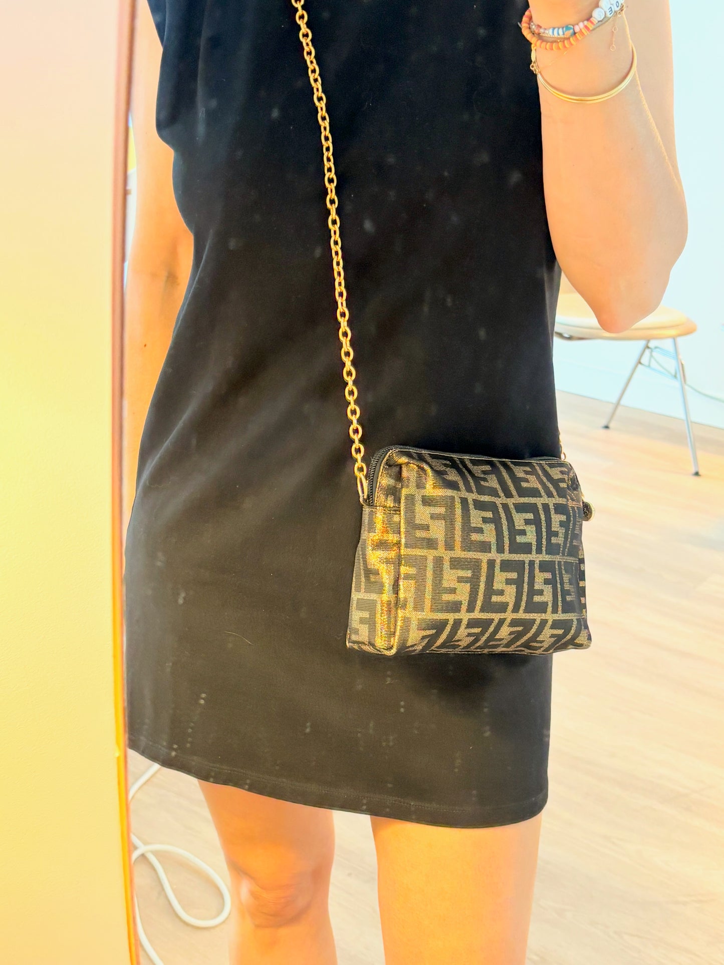 FENDI Sac Zucca Lamé