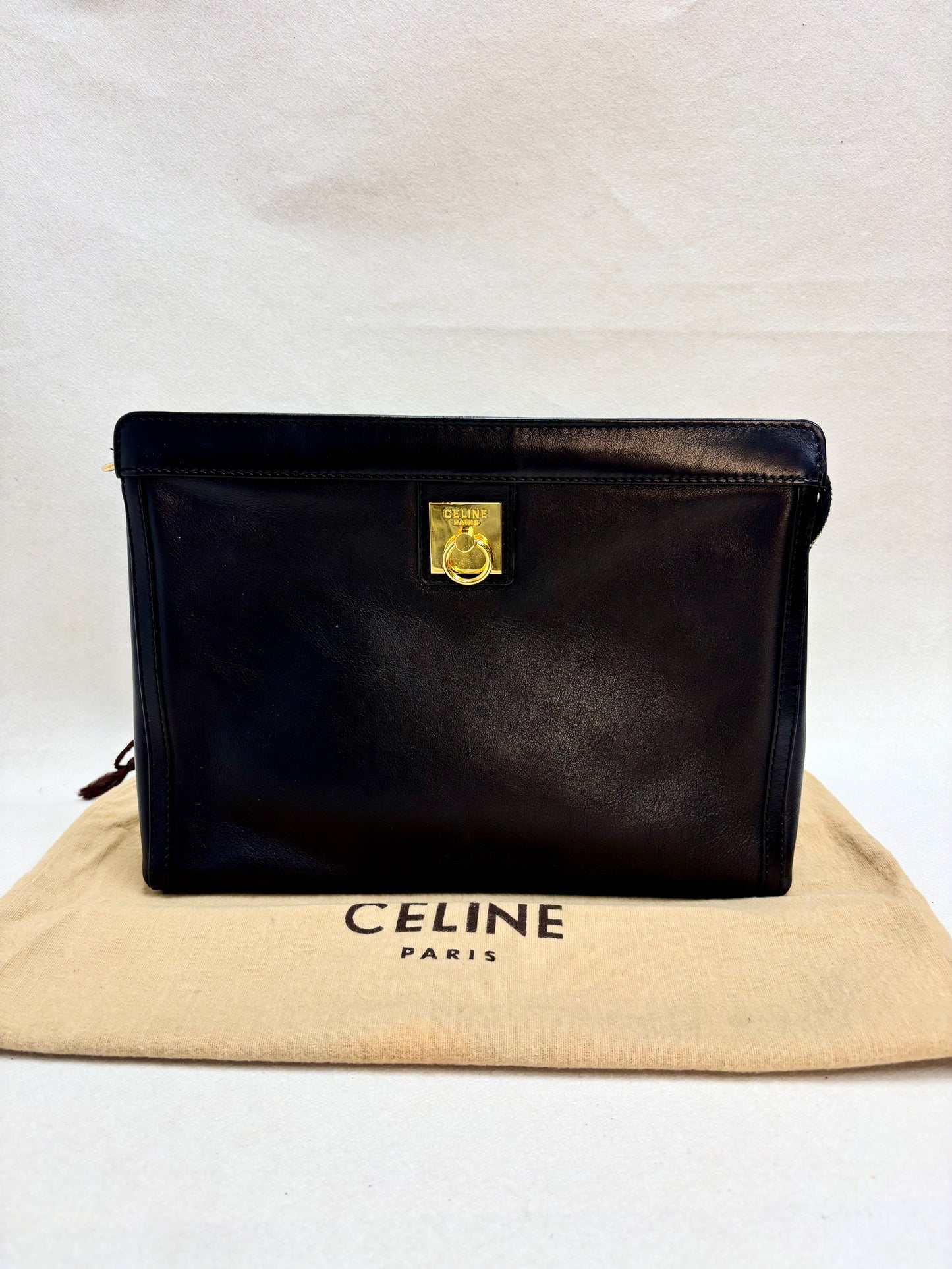 CÉLINE Pochette en cuir