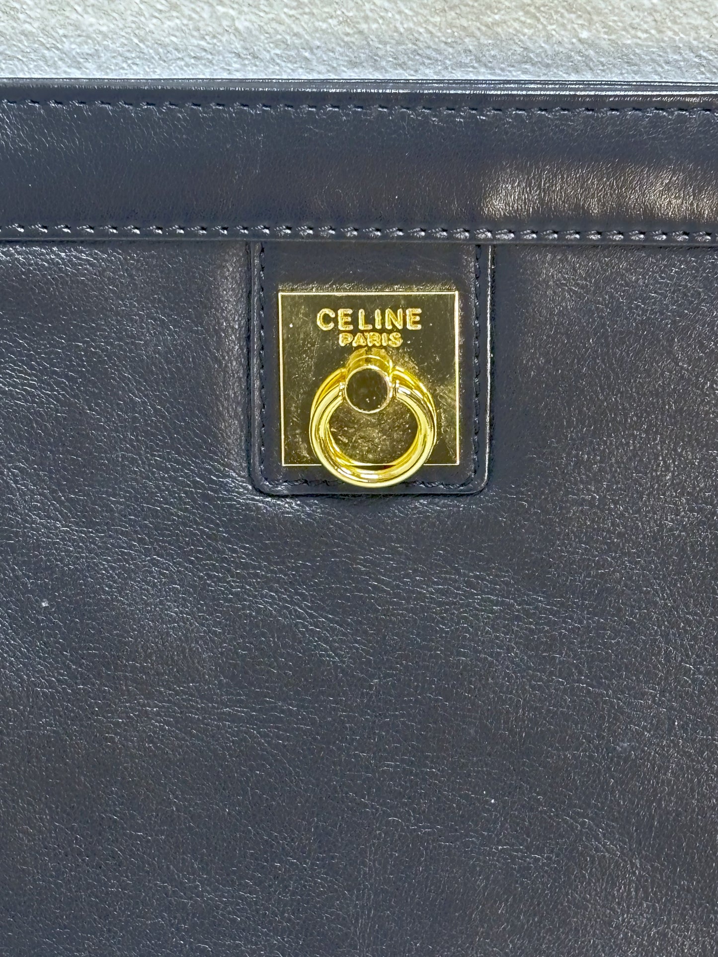 CÉLINE Pochette en cuir