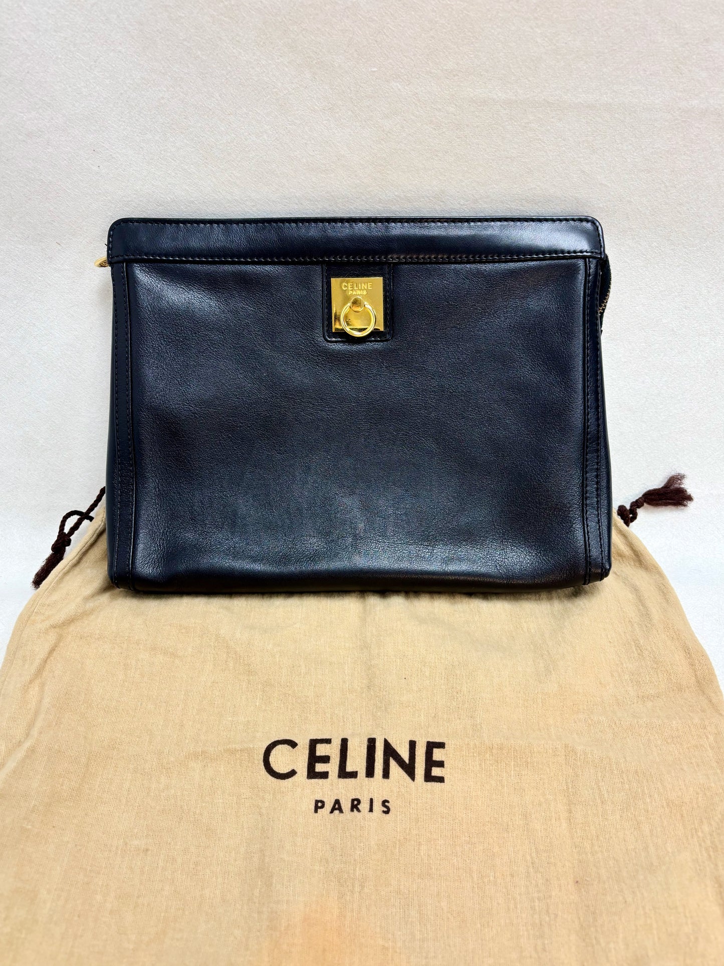 CÉLINE Pochette en cuir