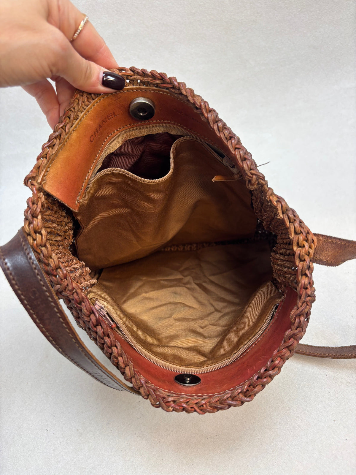CHANEL Sac Cuir tressé