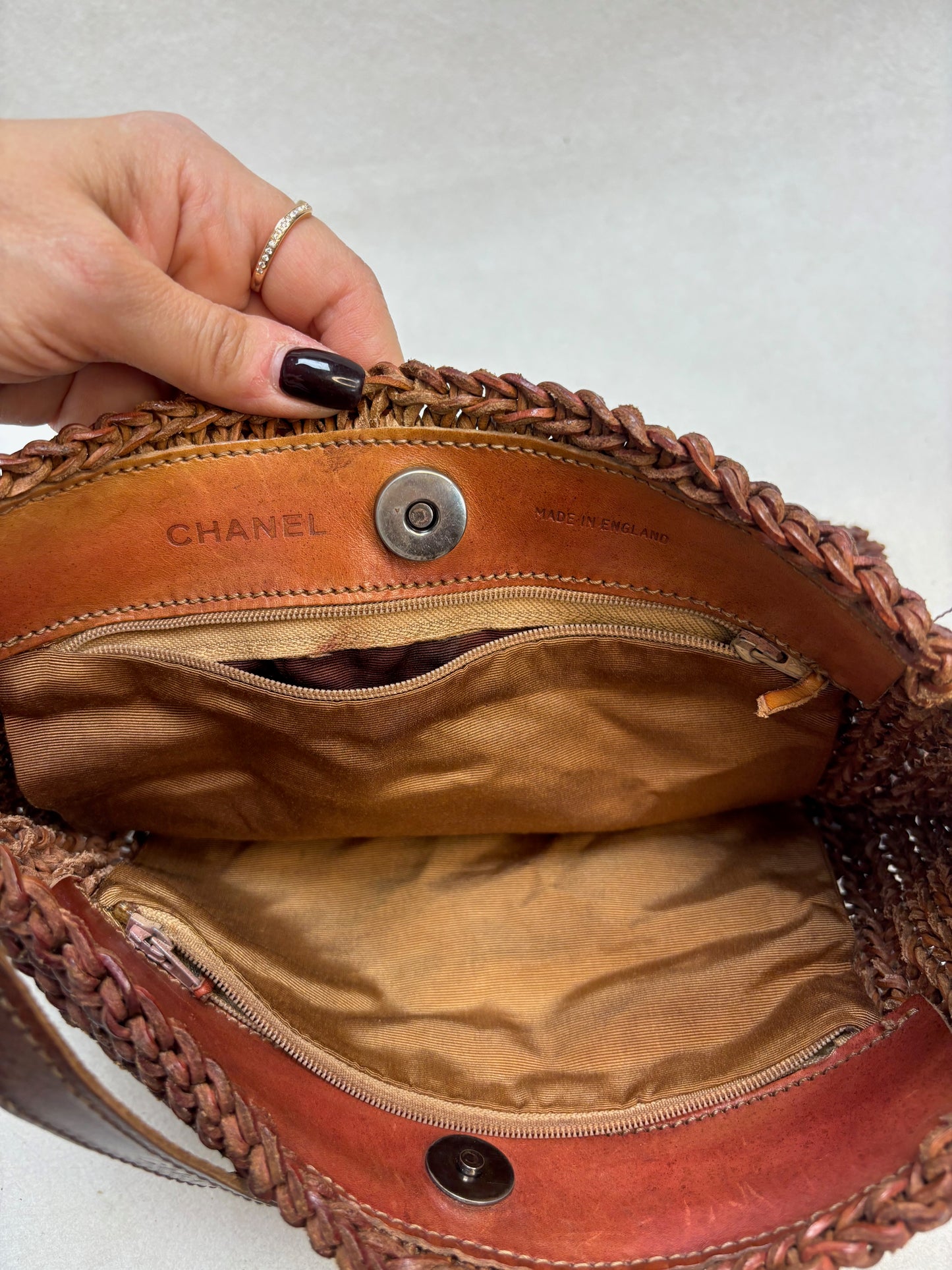 CHANEL Sac Cuir tressé