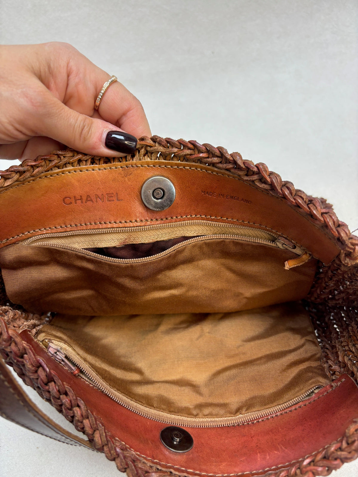 CHANEL Sac Cuir tressé