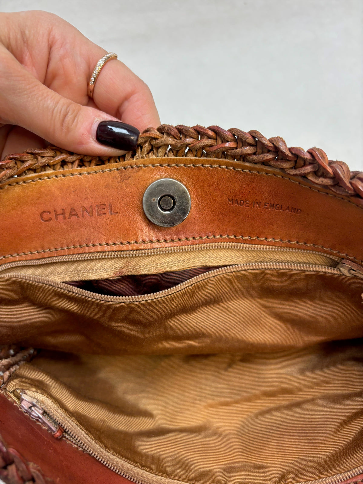 CHANEL Sac Cuir tressé