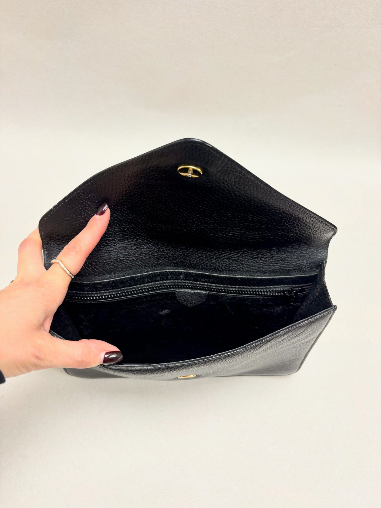 CÉLINE Pochette Cuir Grainé
