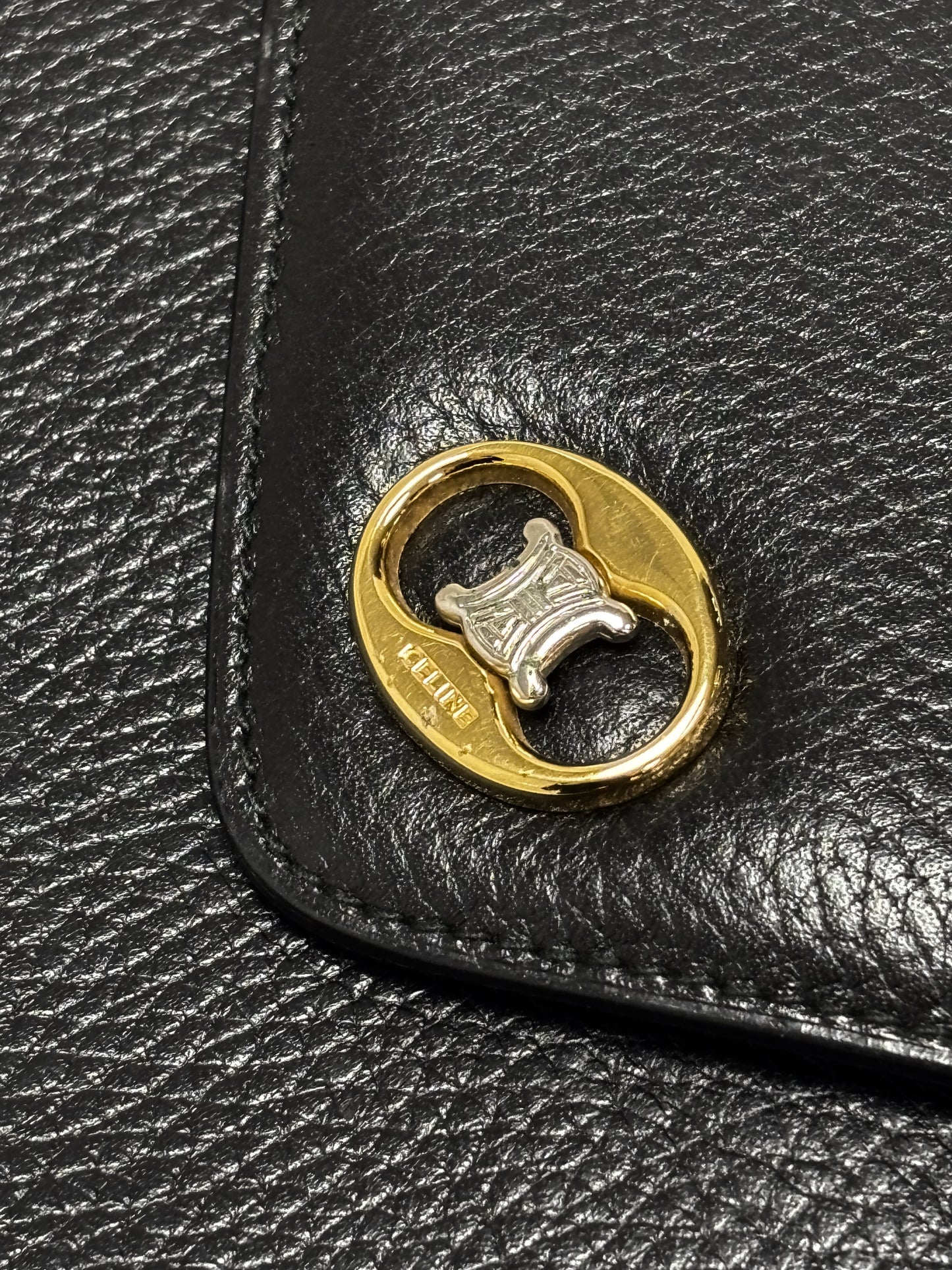 CÉLINE Pochette Cuir Grainé
