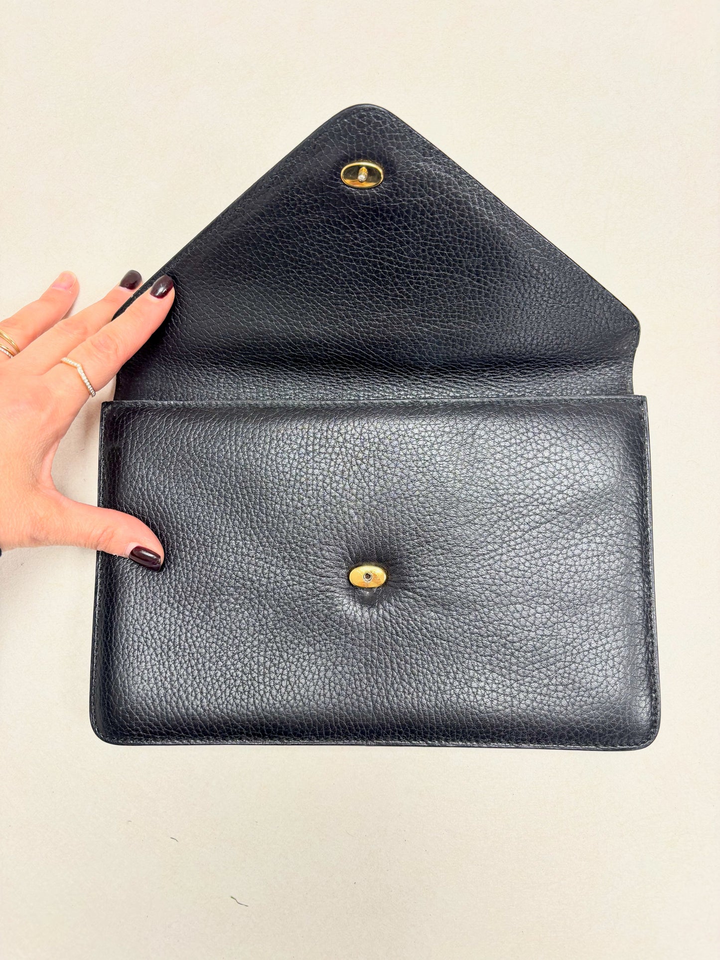 CÉLINE Pochette Cuir Grainé