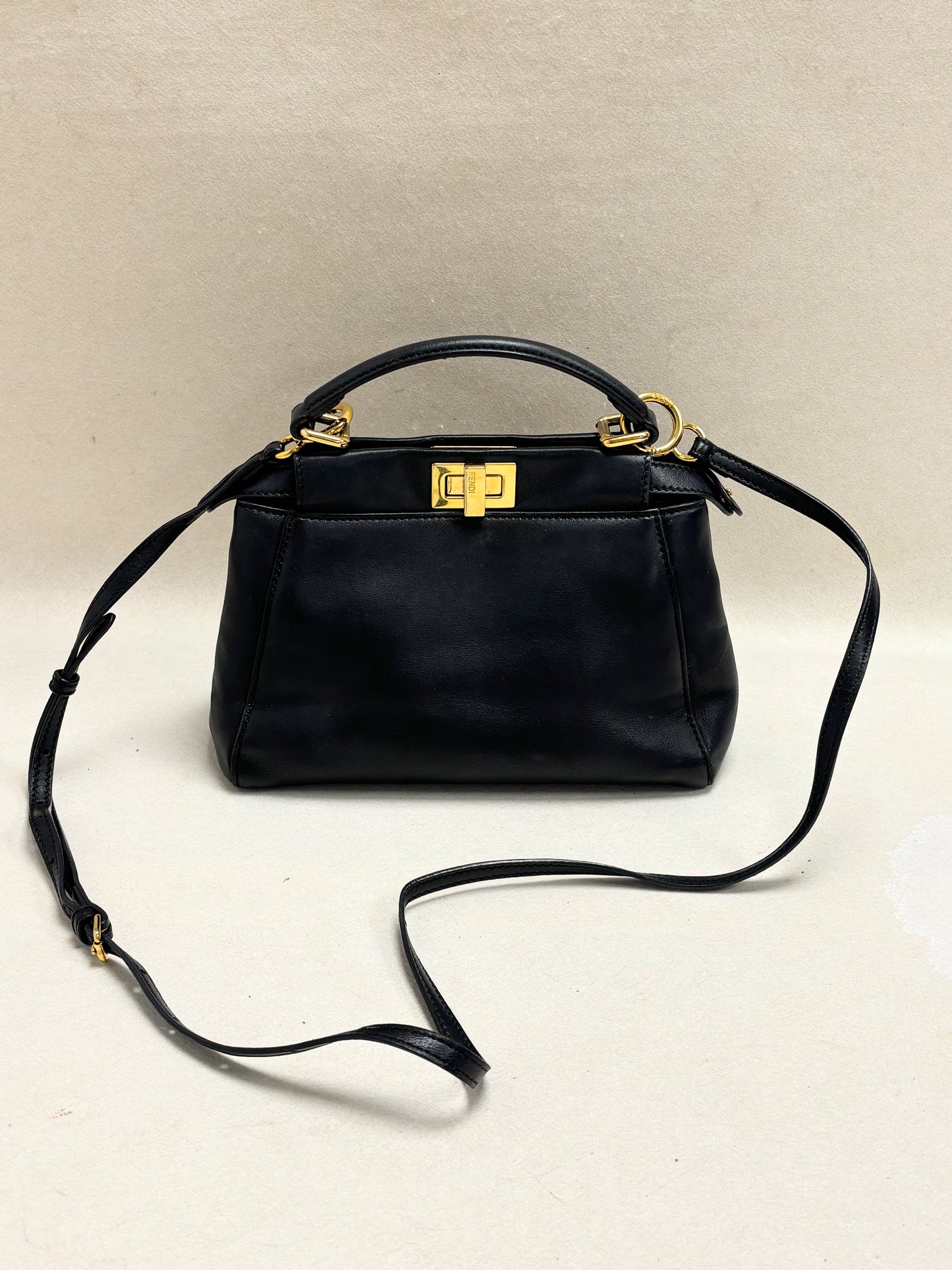 FENDI Sac Peekaboo Small en cuir