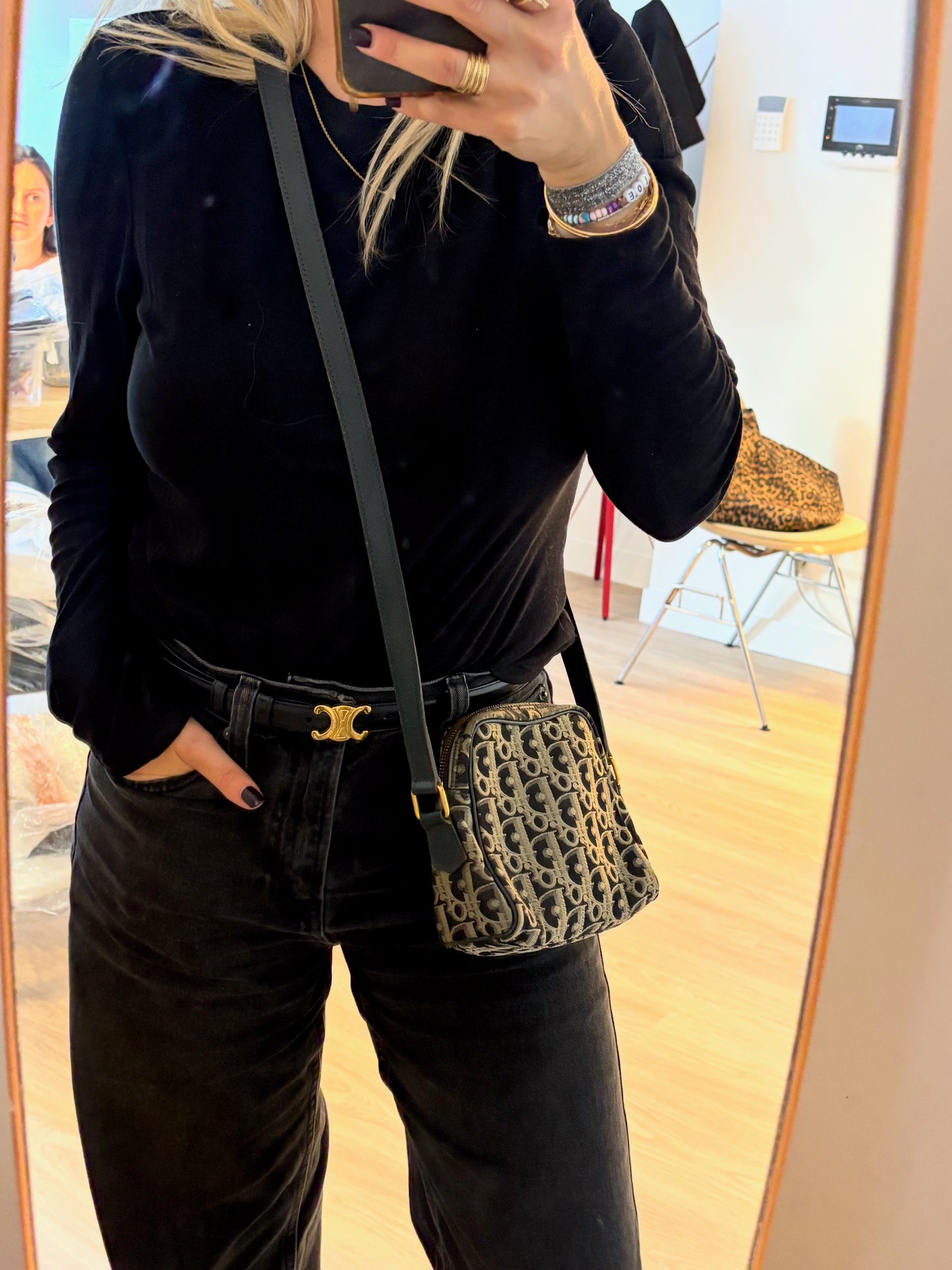 CHRISTIAN DIOR Sac Toile Oblique