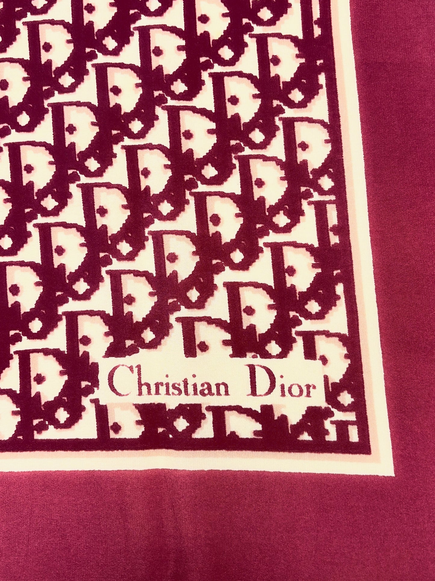 DIOR Foulard Carré Oblique en soie
