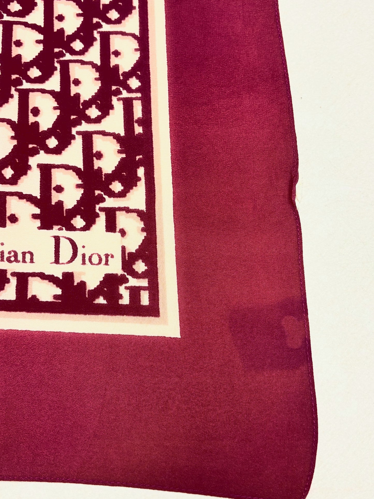 DIOR Foulard Carré Oblique en soie