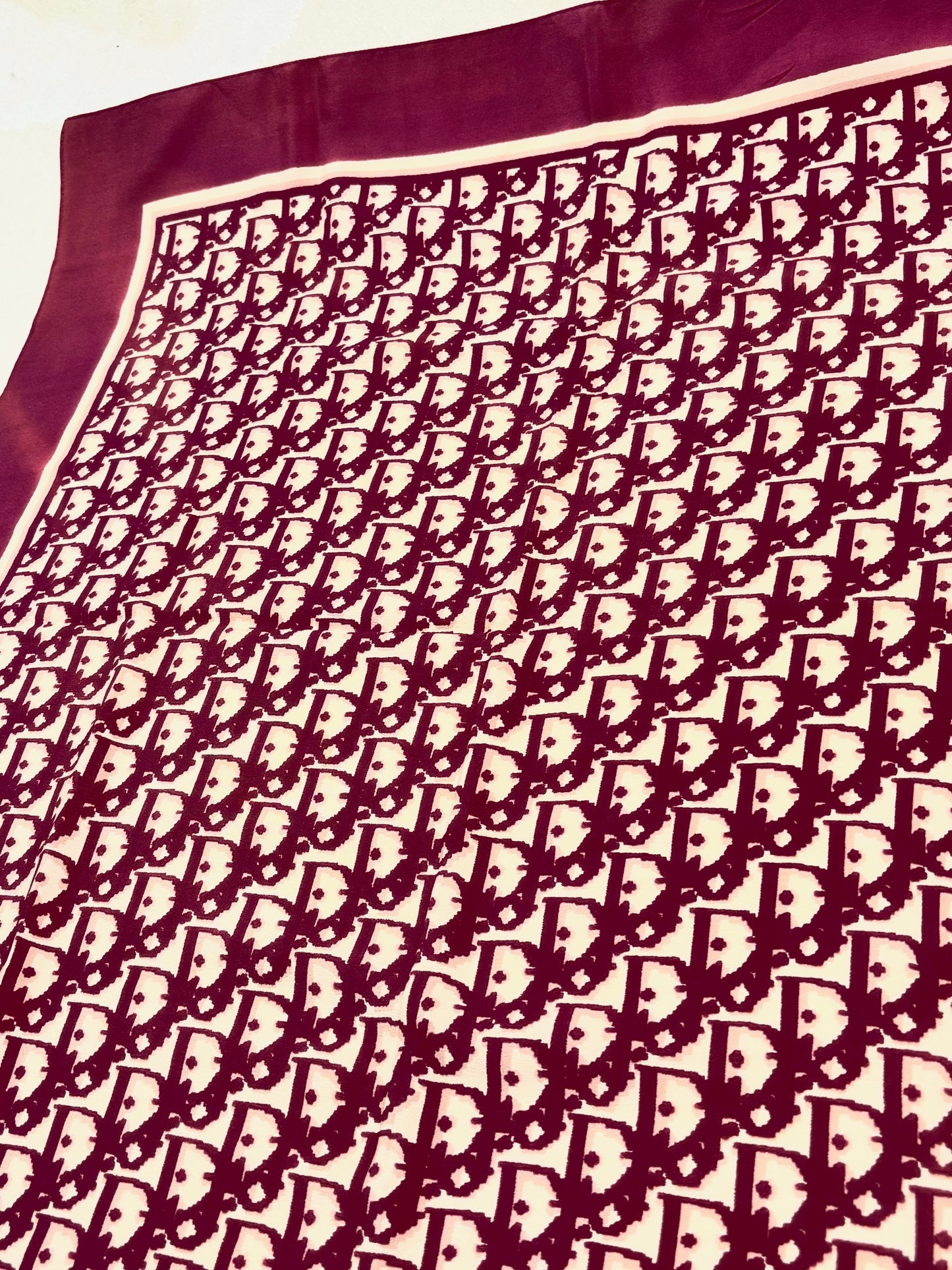DIOR Foulard Carré Oblique en soie