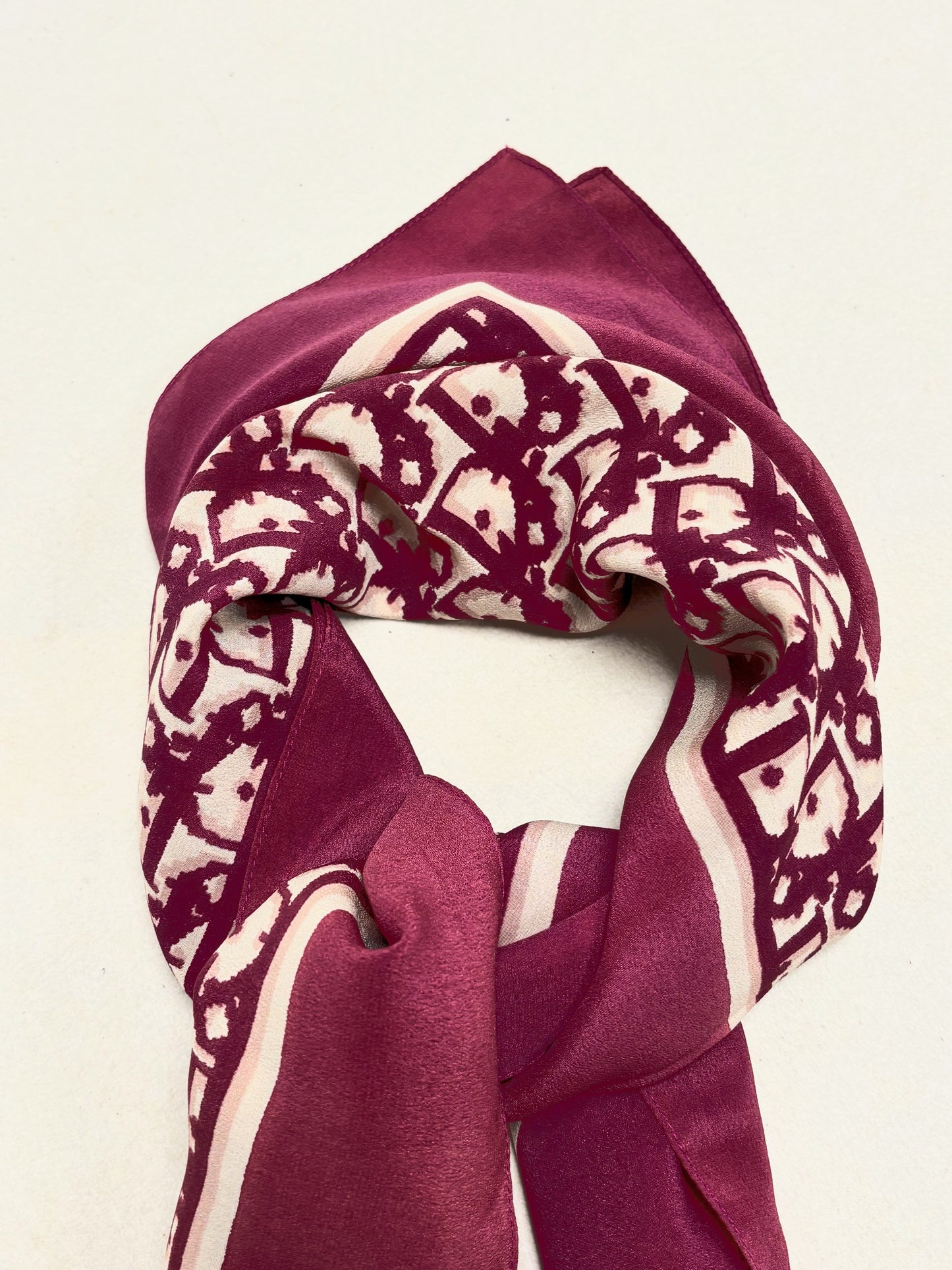 DIOR Foulard Carré Oblique en soie