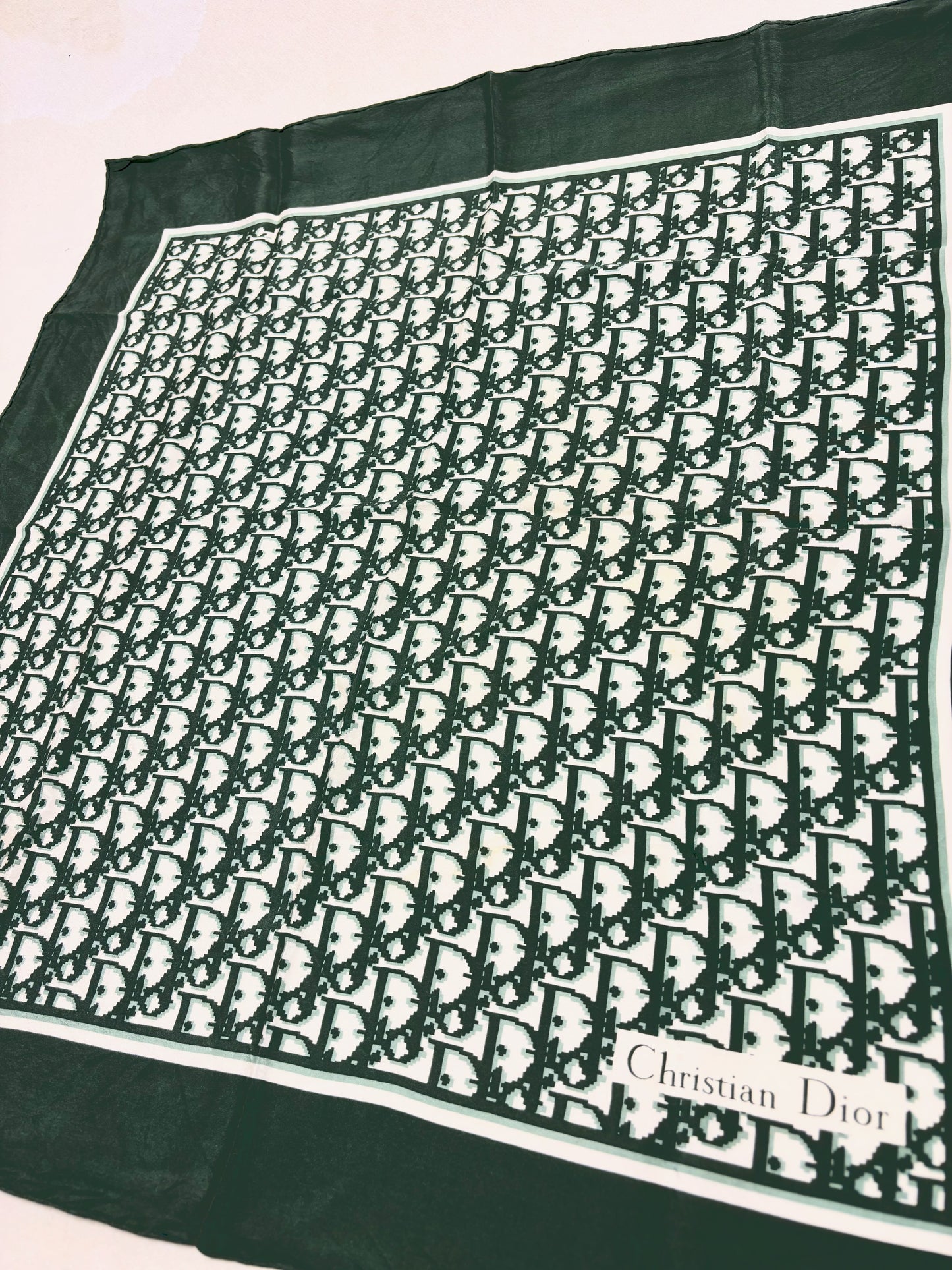 DIOR Foulard Carré Oblique en soie