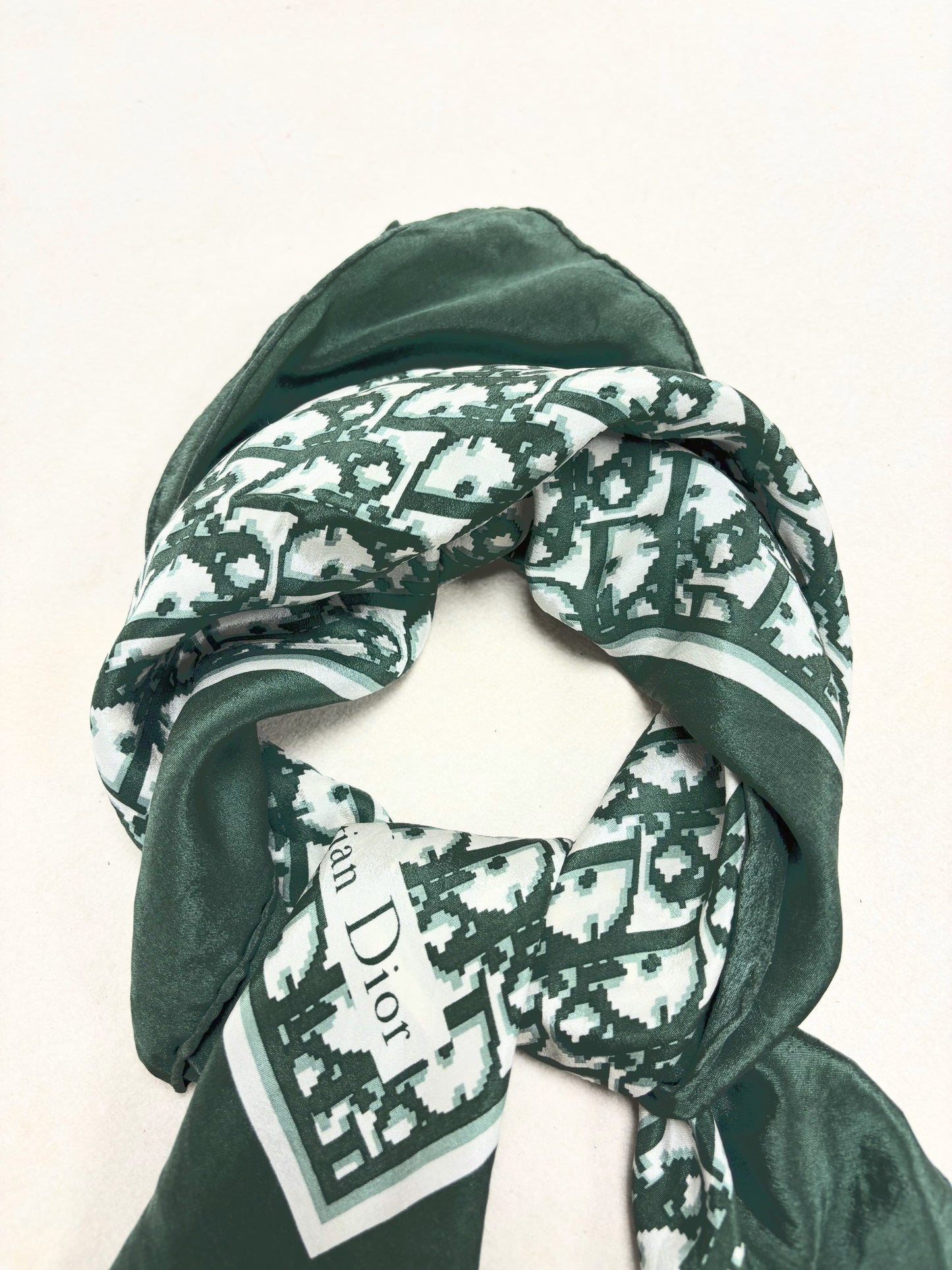 DIOR Foulard Carré Oblique en soie