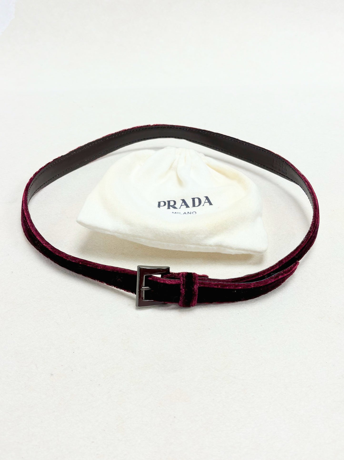PRADA Ceinture en Velours