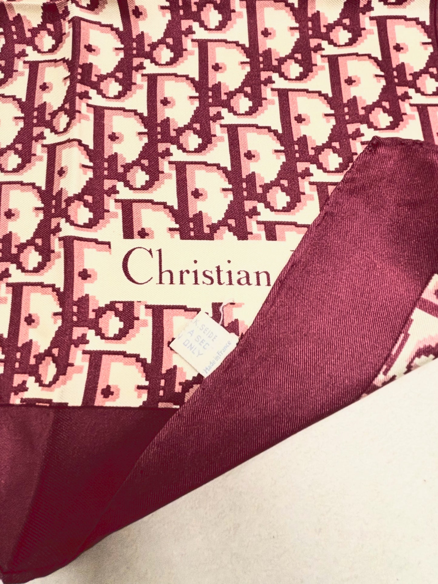 DIOR Foulard Carré oblique en soie