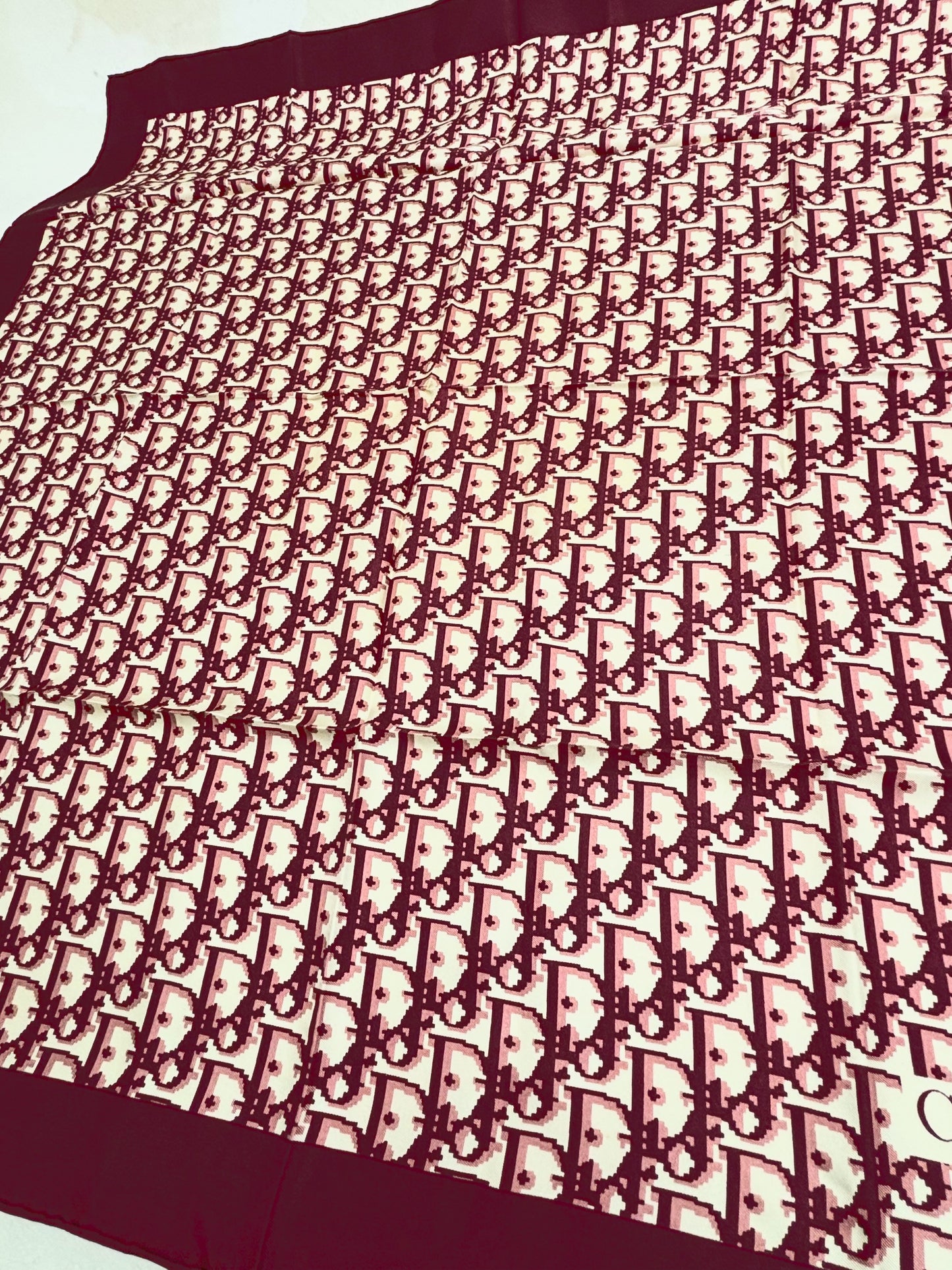DIOR Foulard Carré oblique en soie