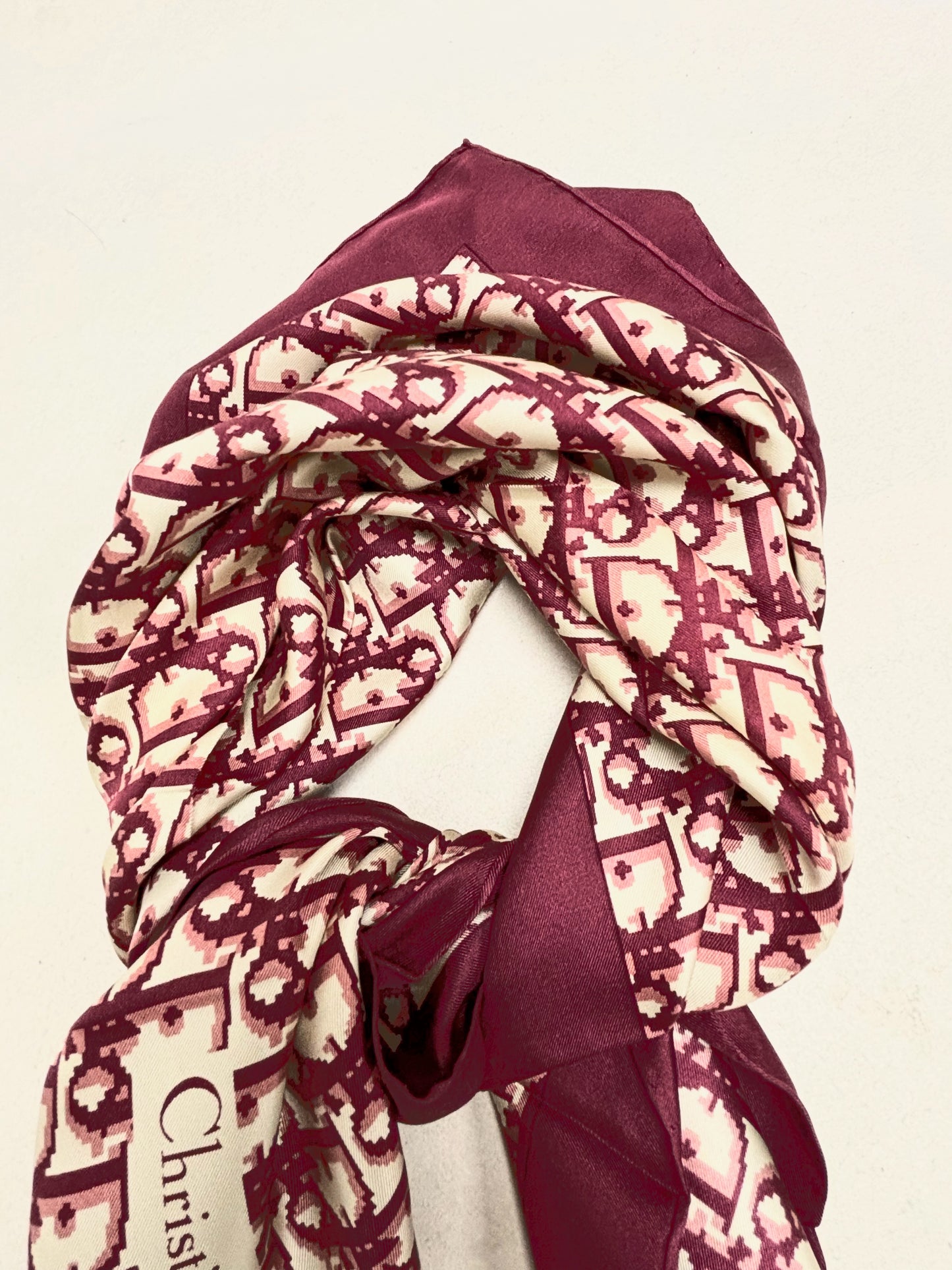 DIOR Foulard Carré oblique en soie