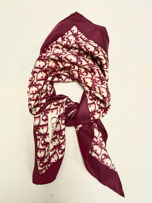 DIOR Foulard Carré oblique en soie