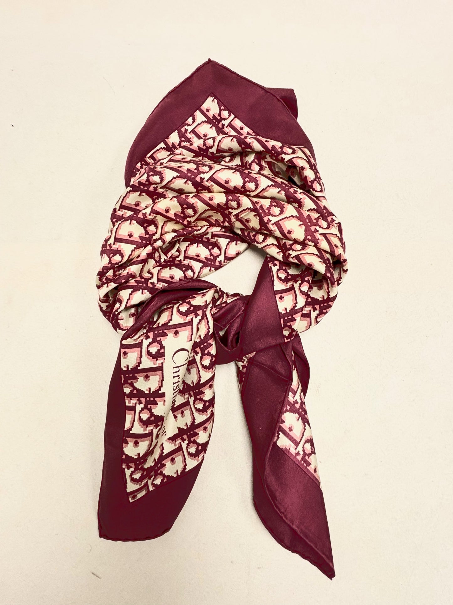 DIOR Foulard Carré oblique en soie