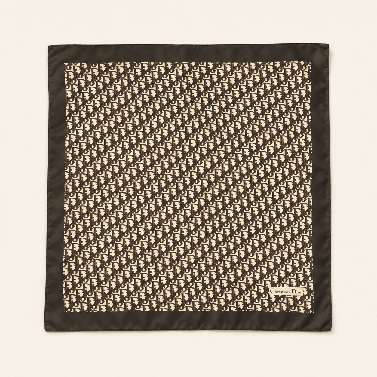DIOR Foulard Carré Oblique en soie