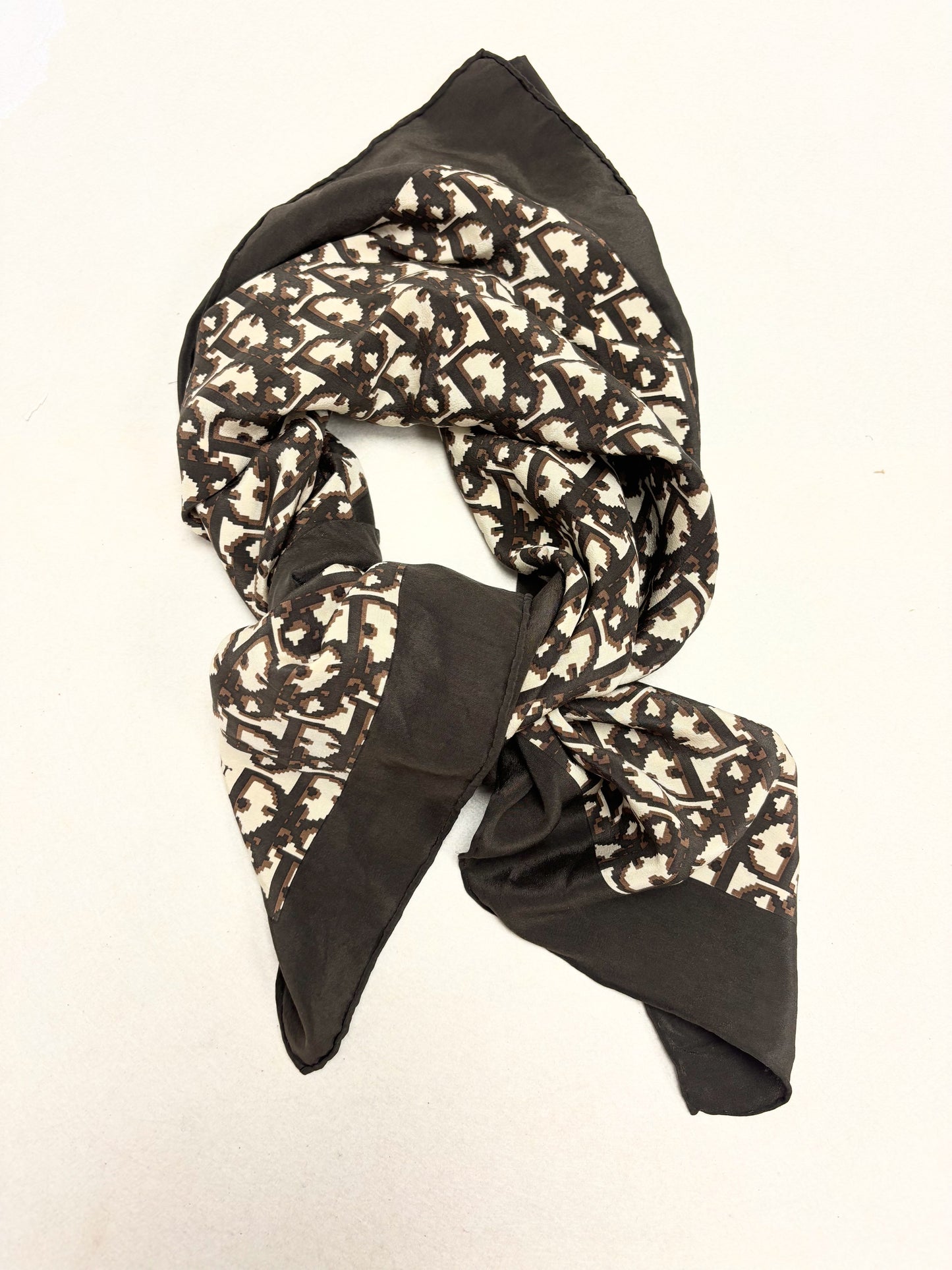 DIOR Foulard Carré Oblique en soie