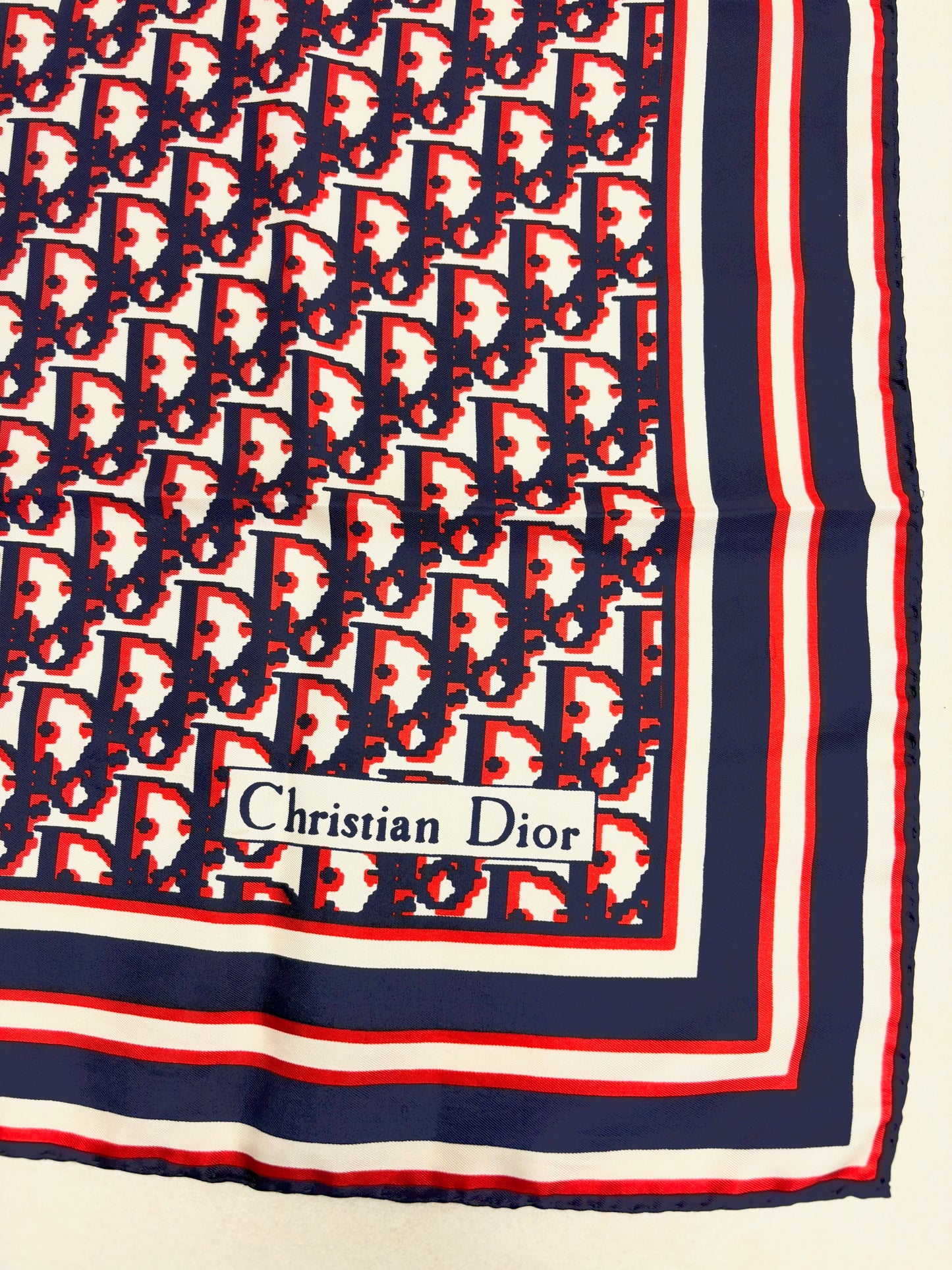 DIOR Foulard Carré Oblique en soie
