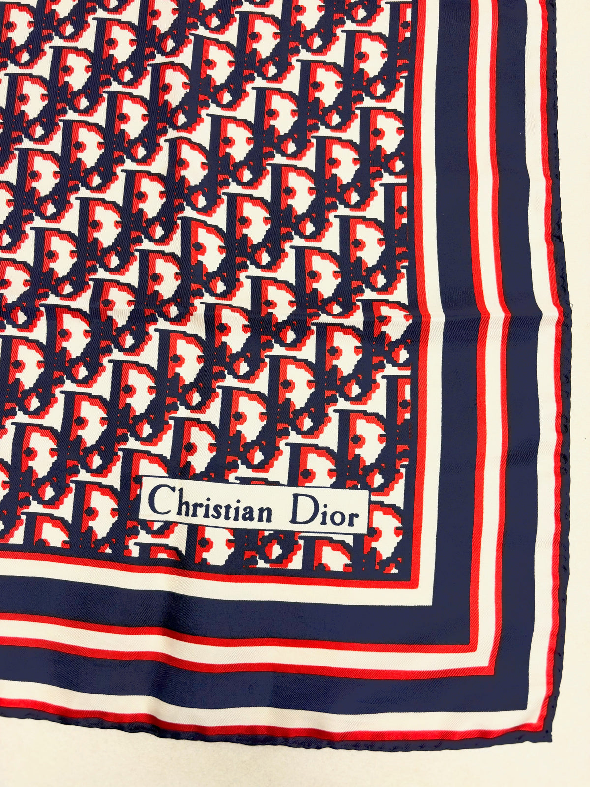 DIOR Foulard Carré Oblique en soie