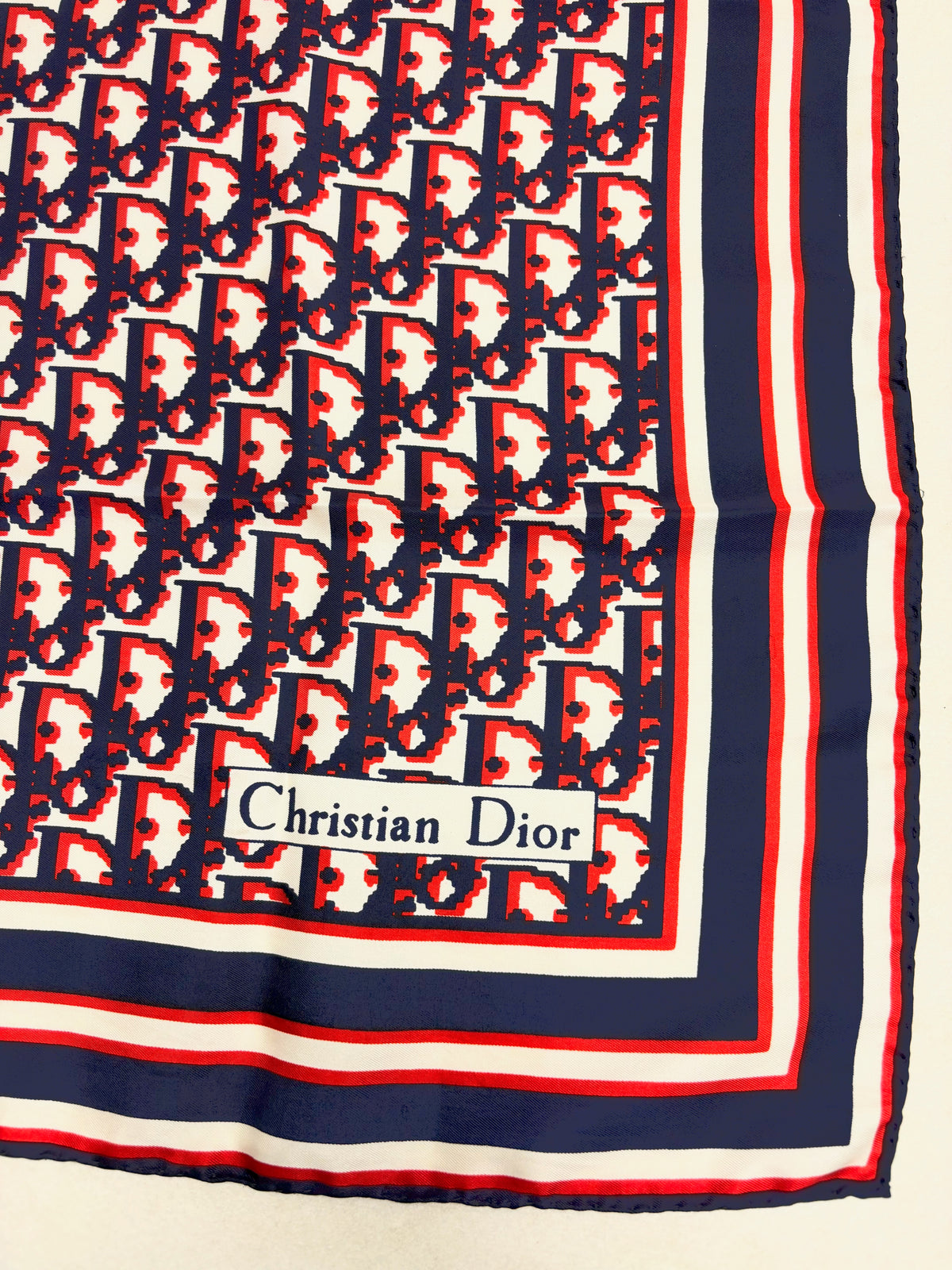 DIOR Foulard Carré Oblique en soie
