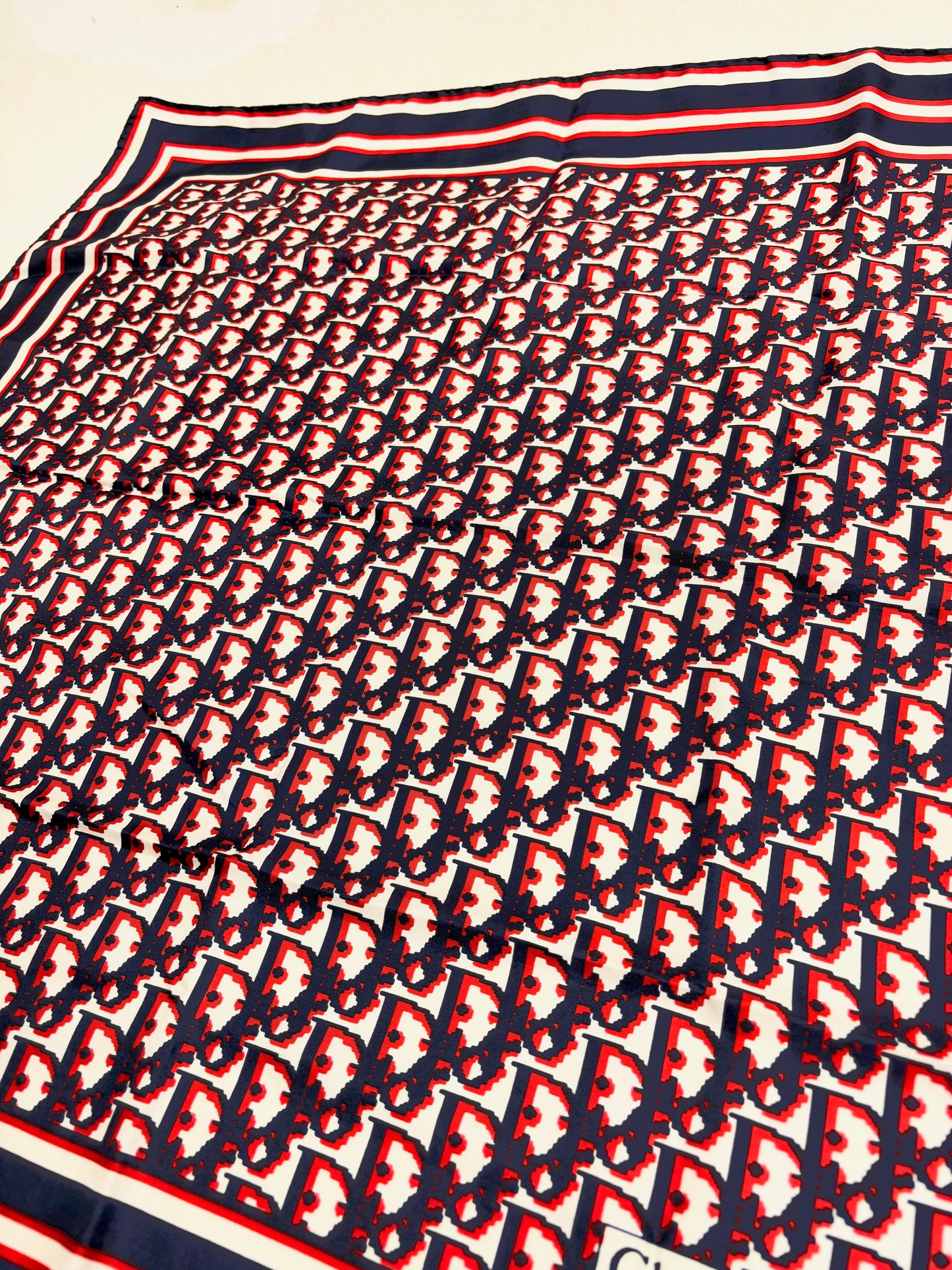 DIOR Foulard Carré Oblique en soie