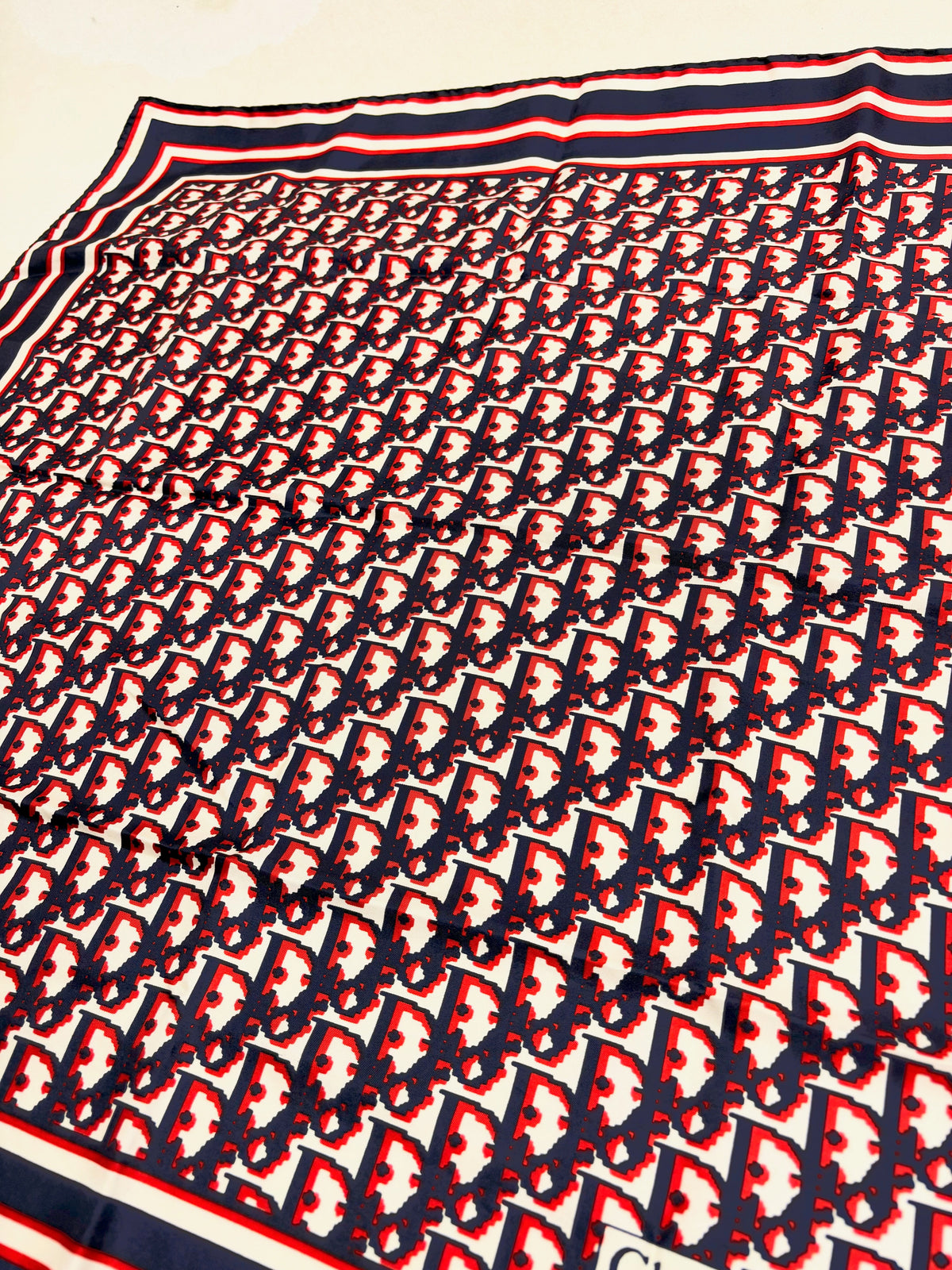 DIOR Foulard Carré Oblique en soie