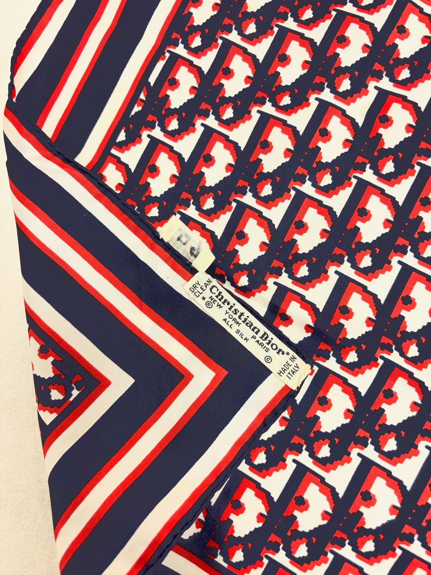 DIOR Foulard Carré Oblique en soie