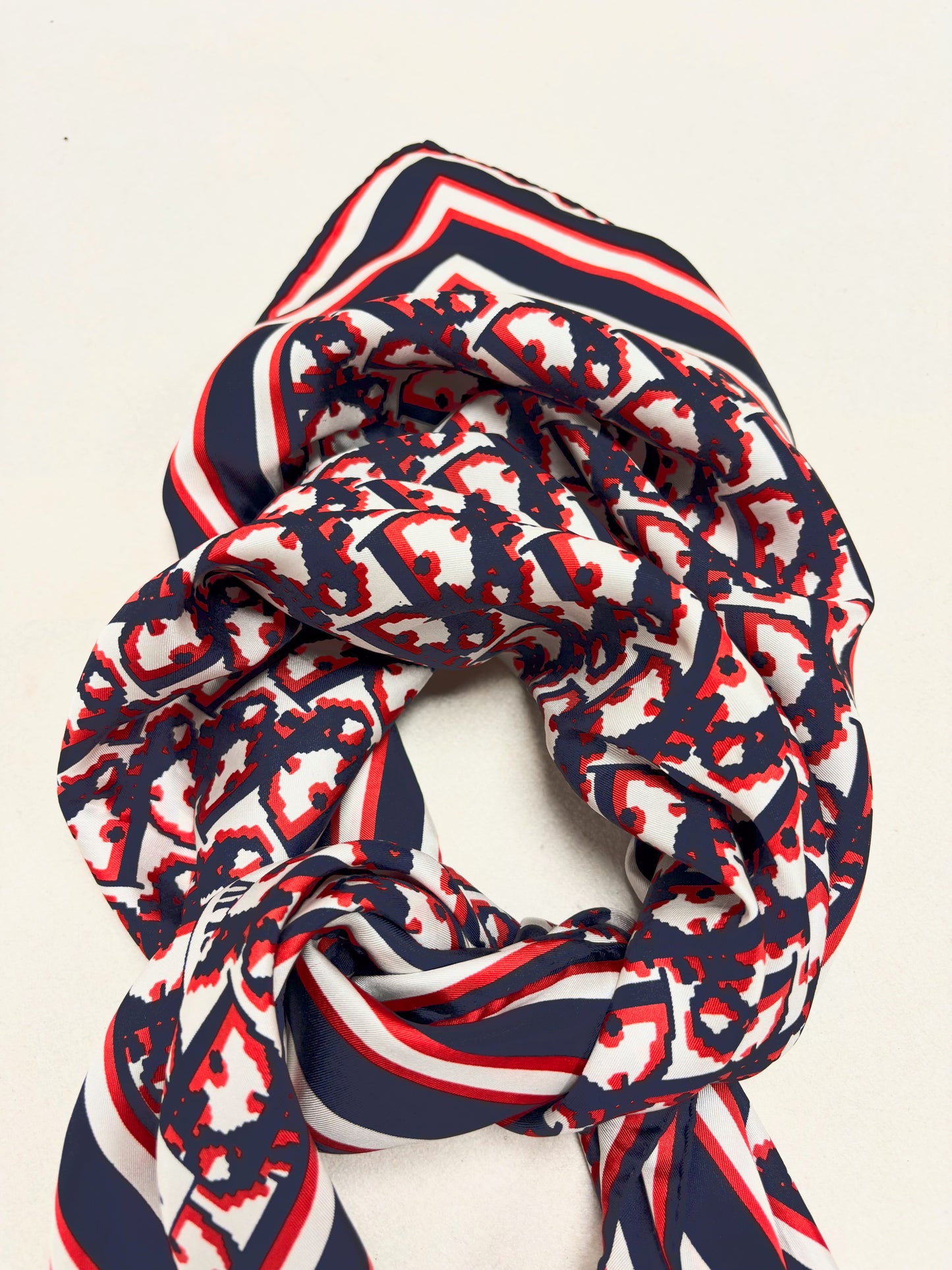 DIOR Foulard Carré Oblique en soie