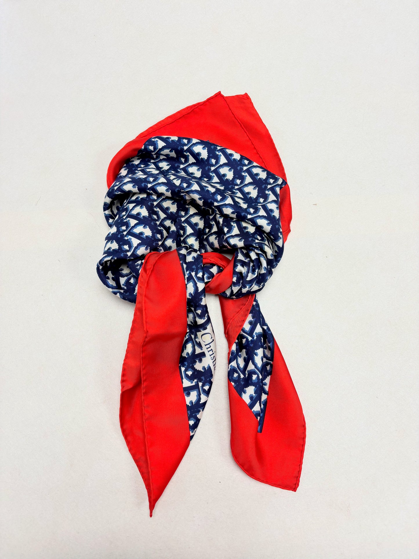 DIOR Foulard Carré Oblique en soie
