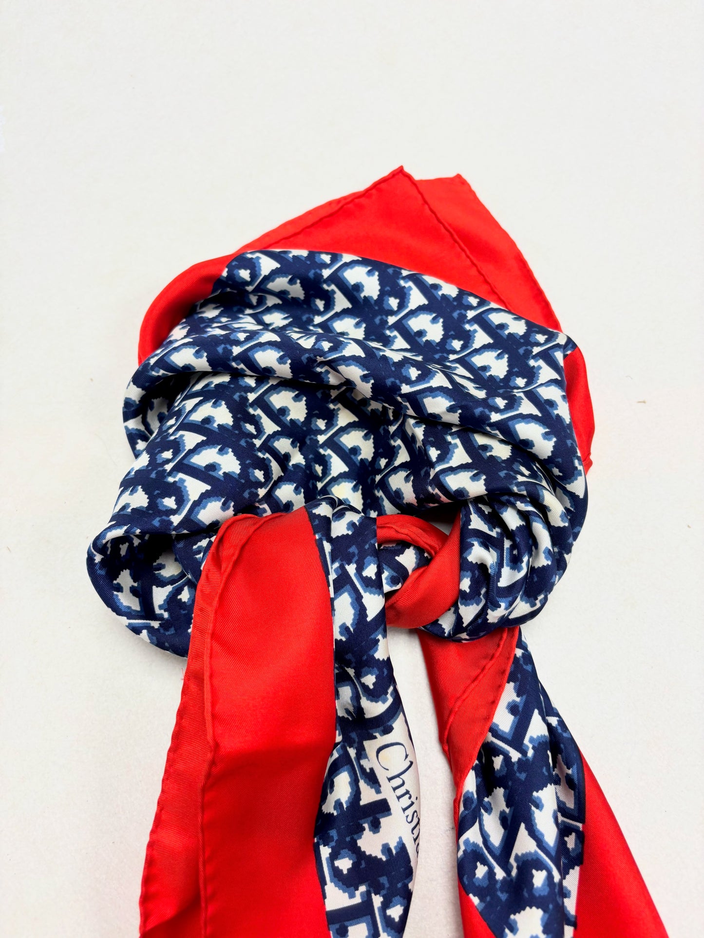 DIOR Foulard Carré Oblique en soie