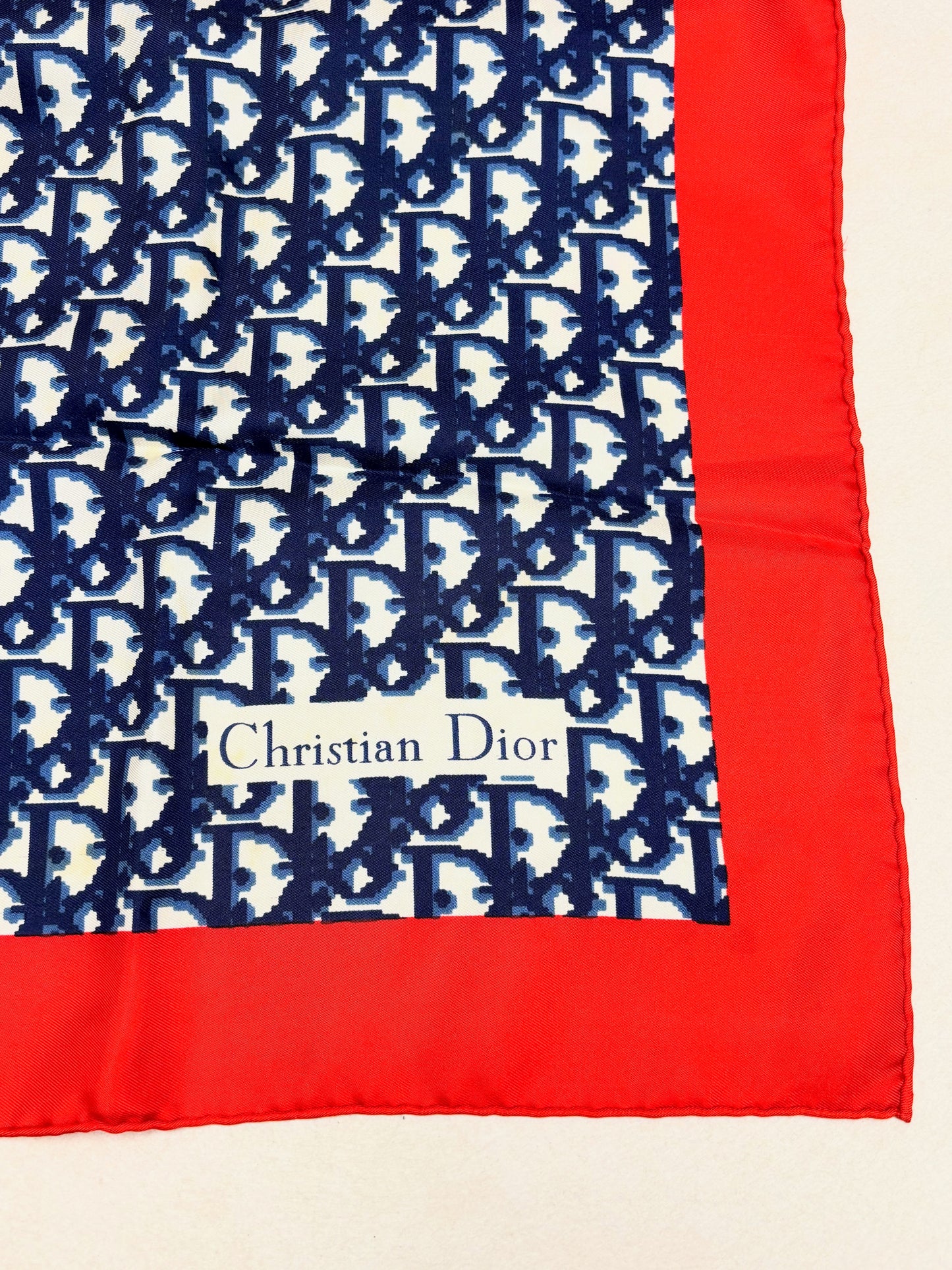 DIOR Foulard Carré Oblique en soie