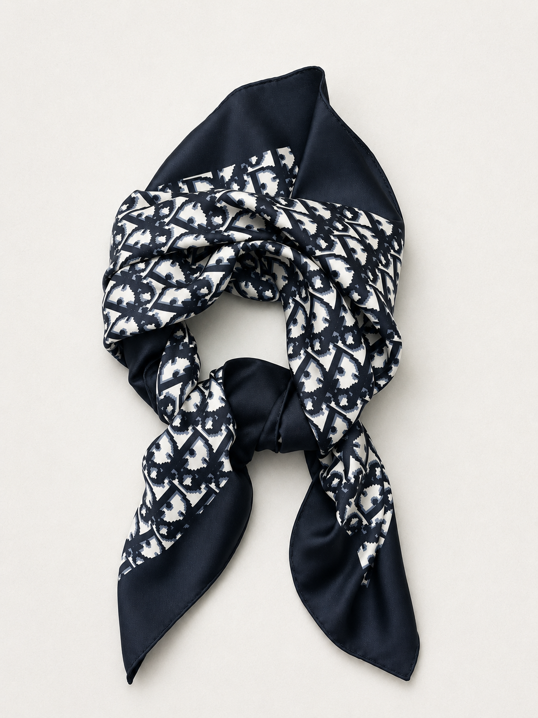 DIOR Foulard Carré Oblique en soie