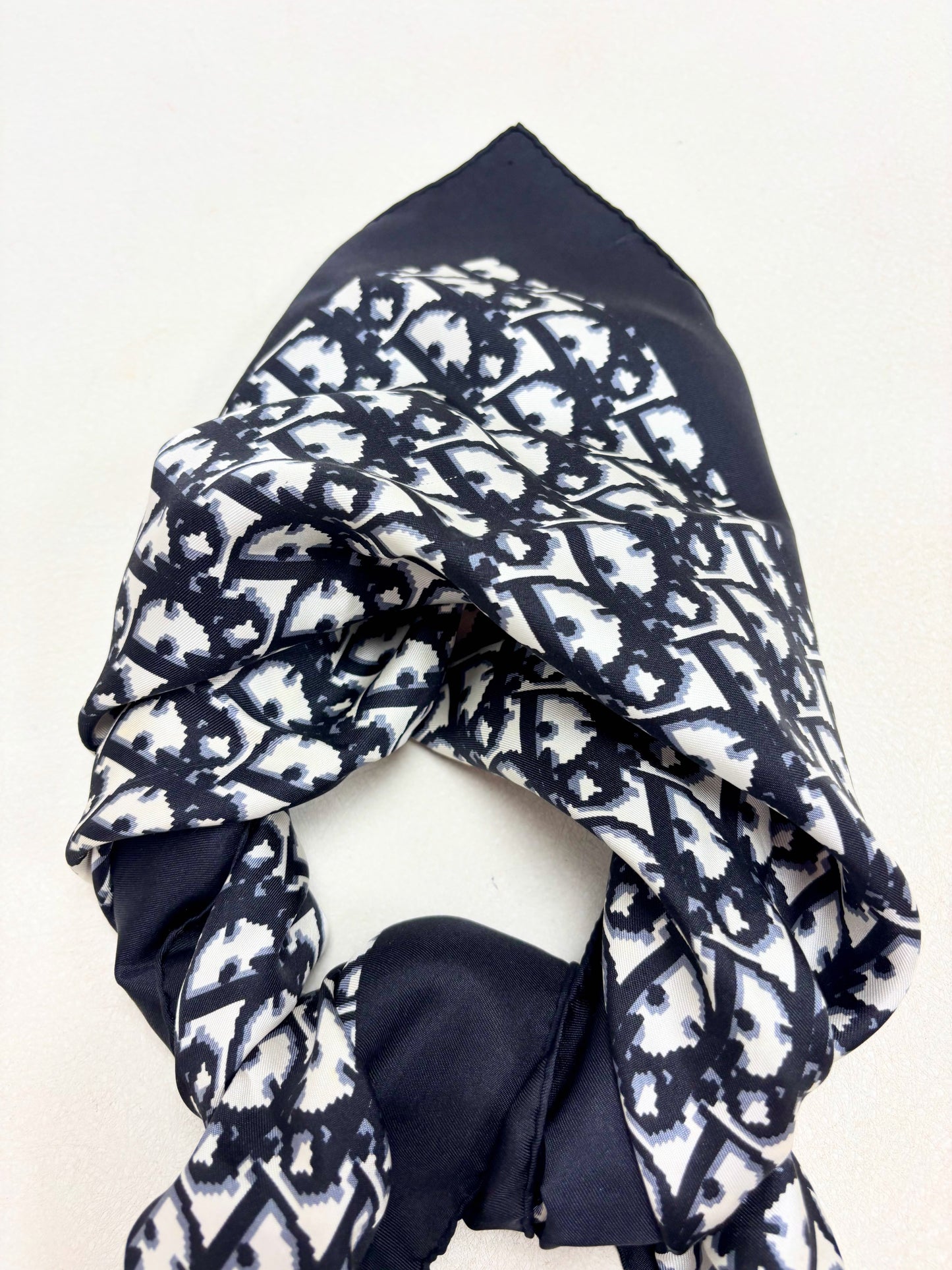 DIOR Foulard Carré Oblique en soie