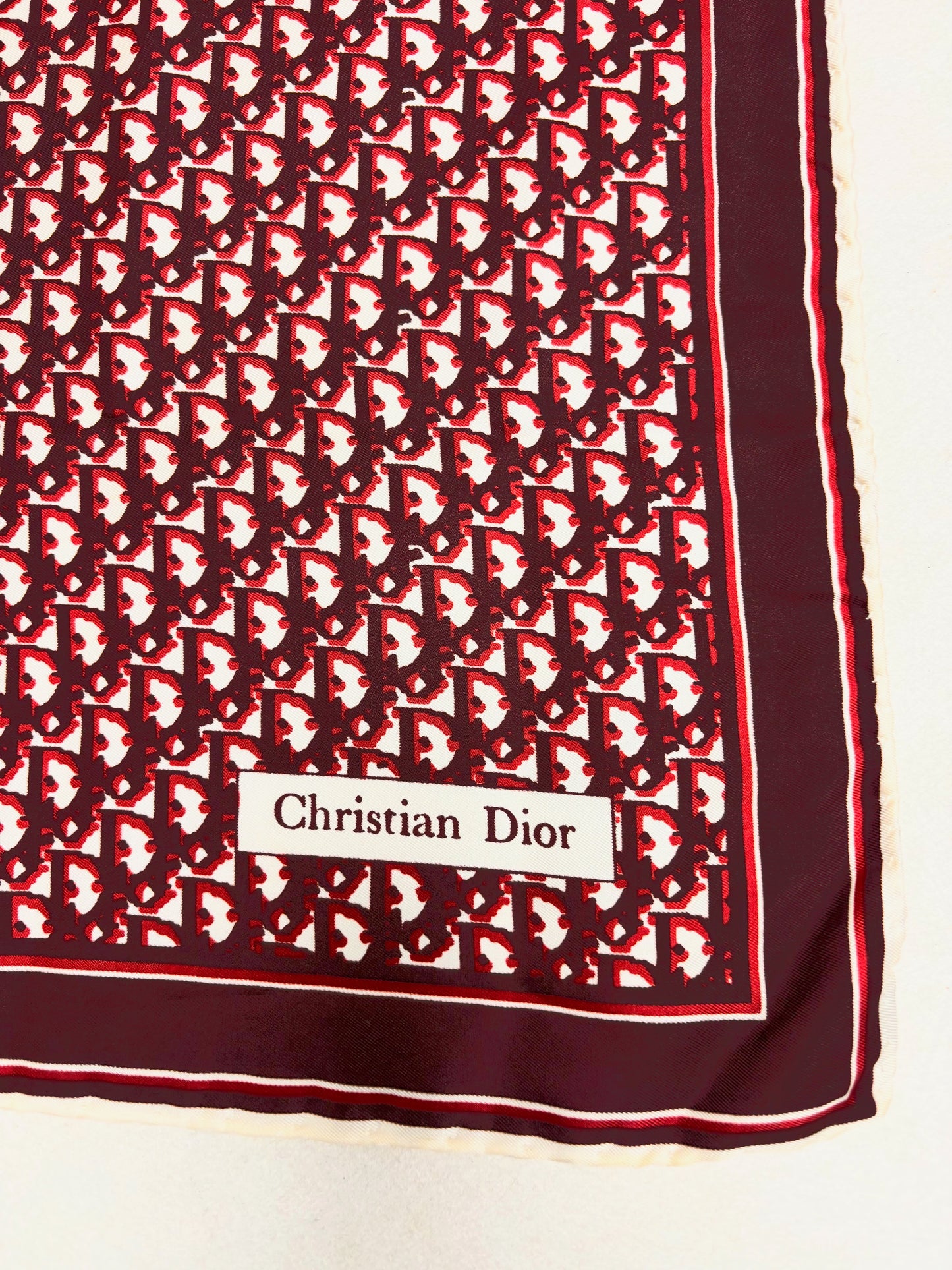DIOR Foulard Carré Oblique en soie