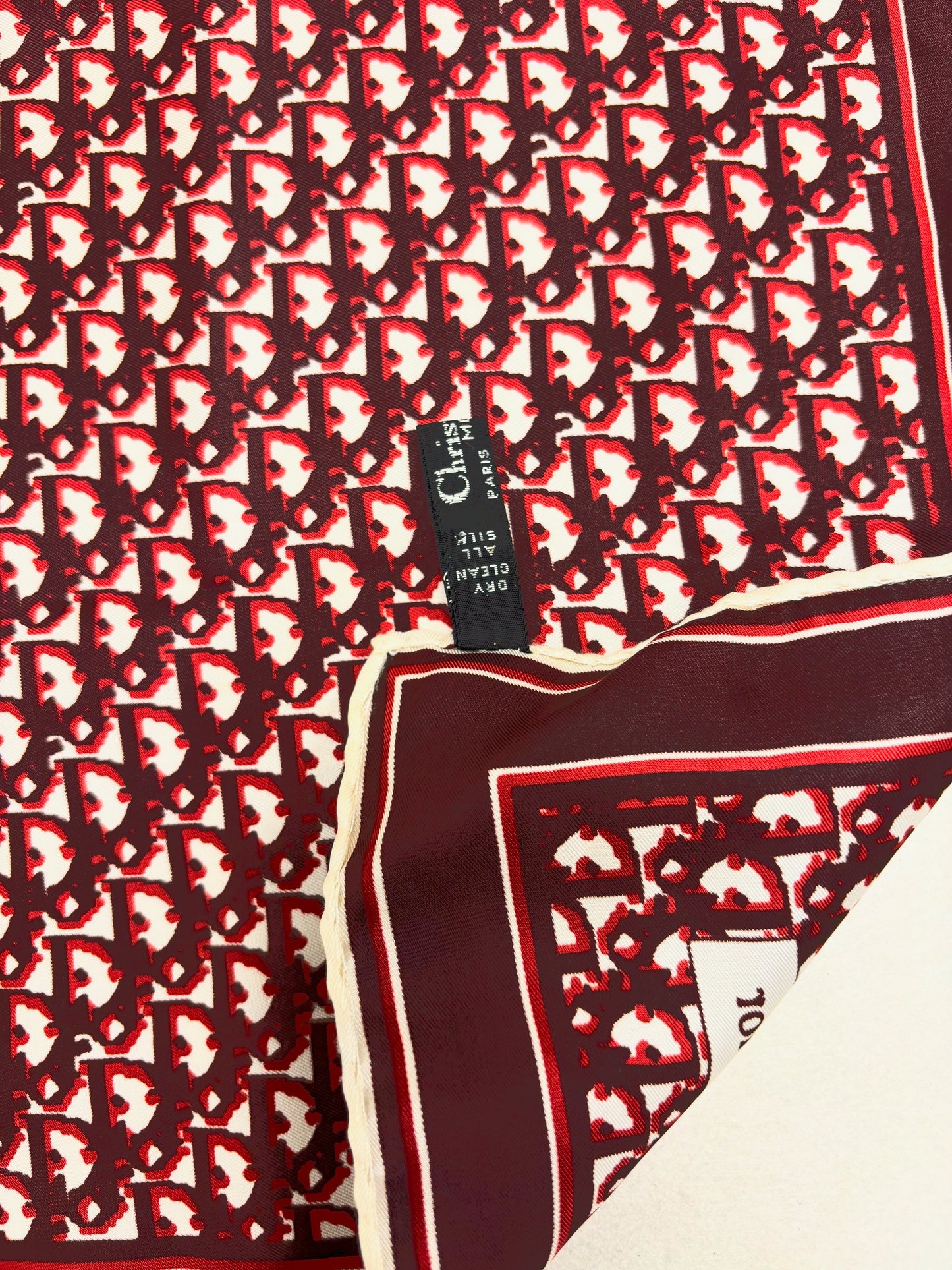 DIOR Foulard Carré Oblique en soie