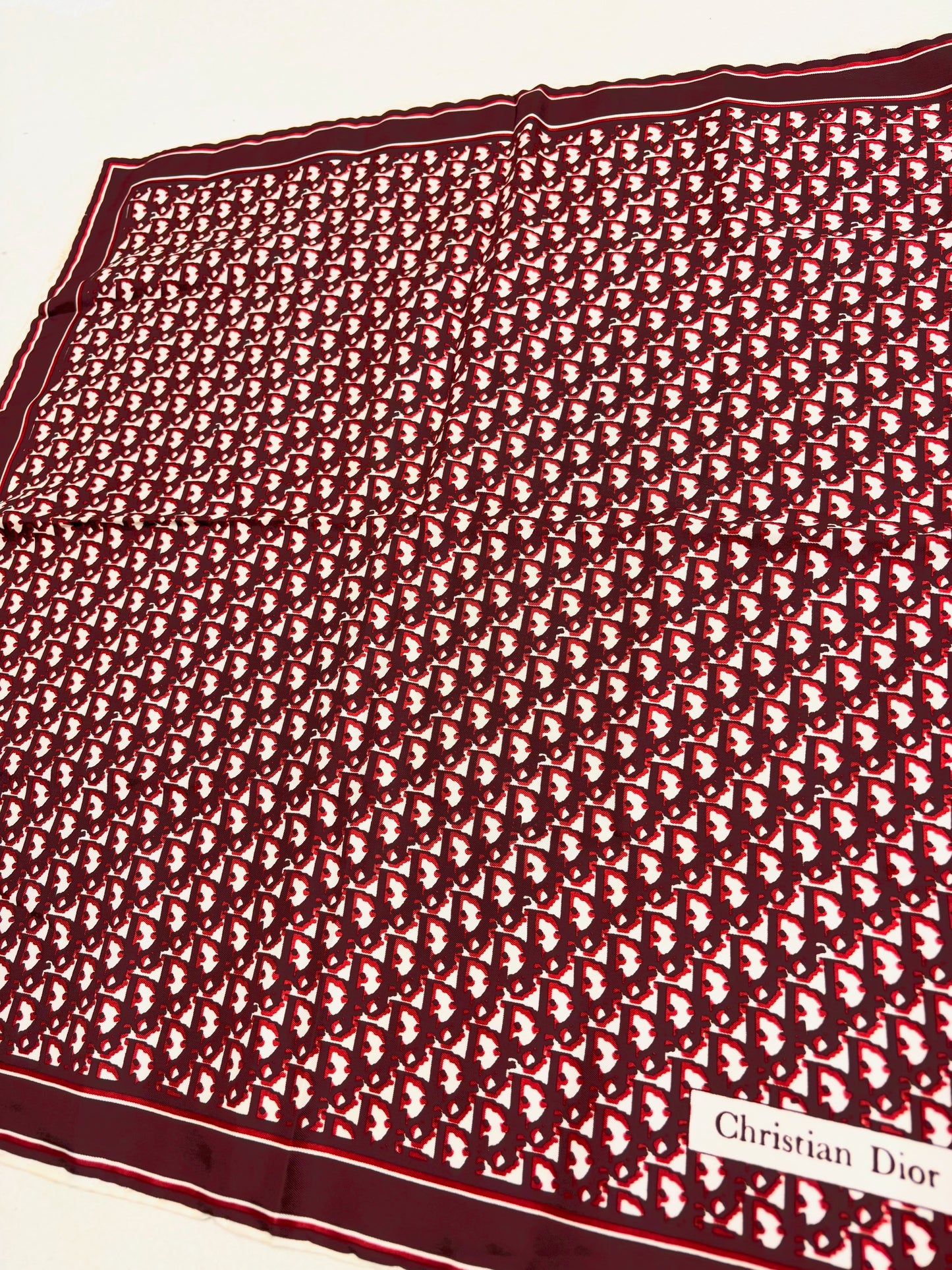 DIOR Foulard Carré Oblique en soie