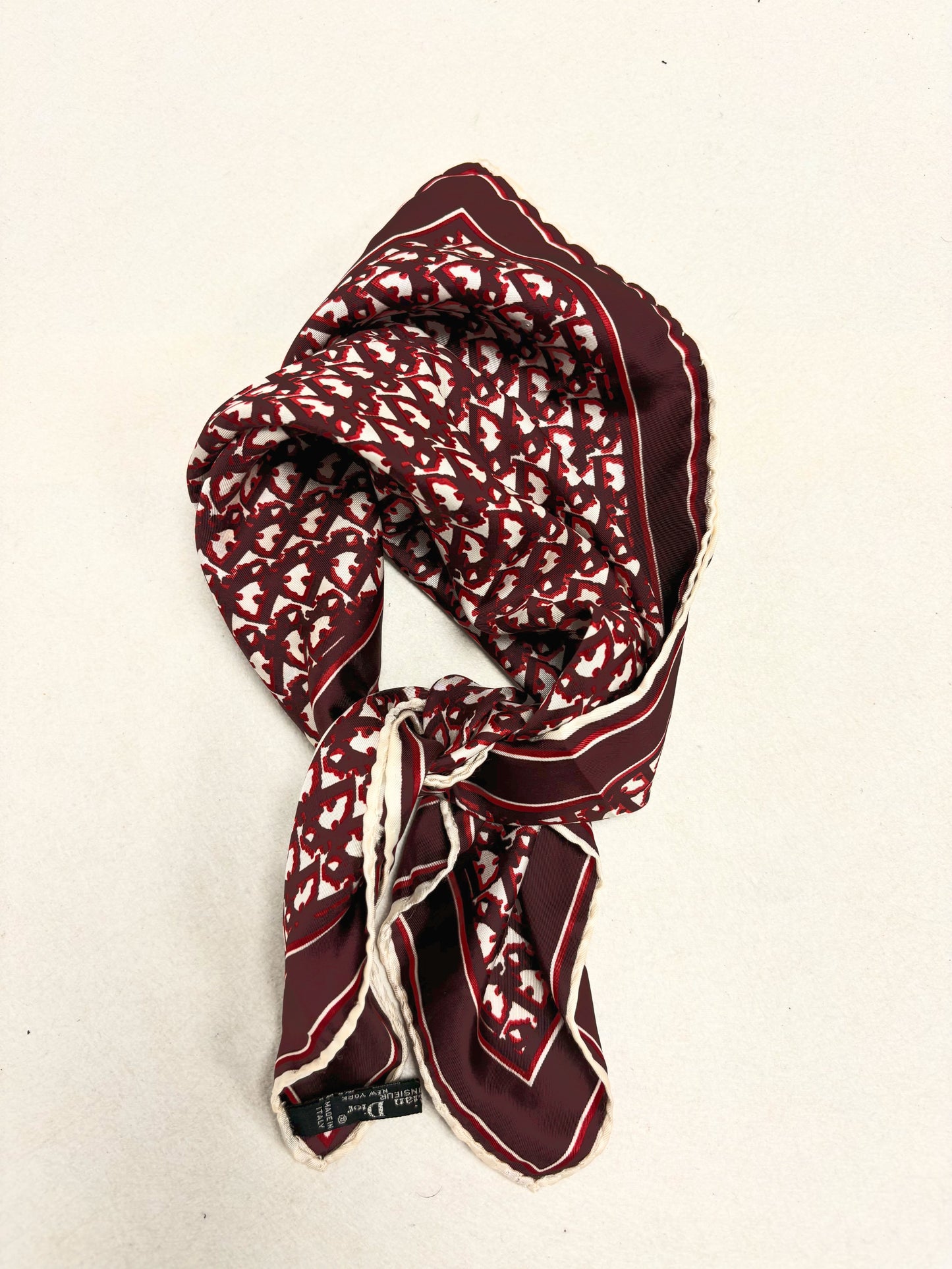 DIOR Foulard Carré Oblique en soie