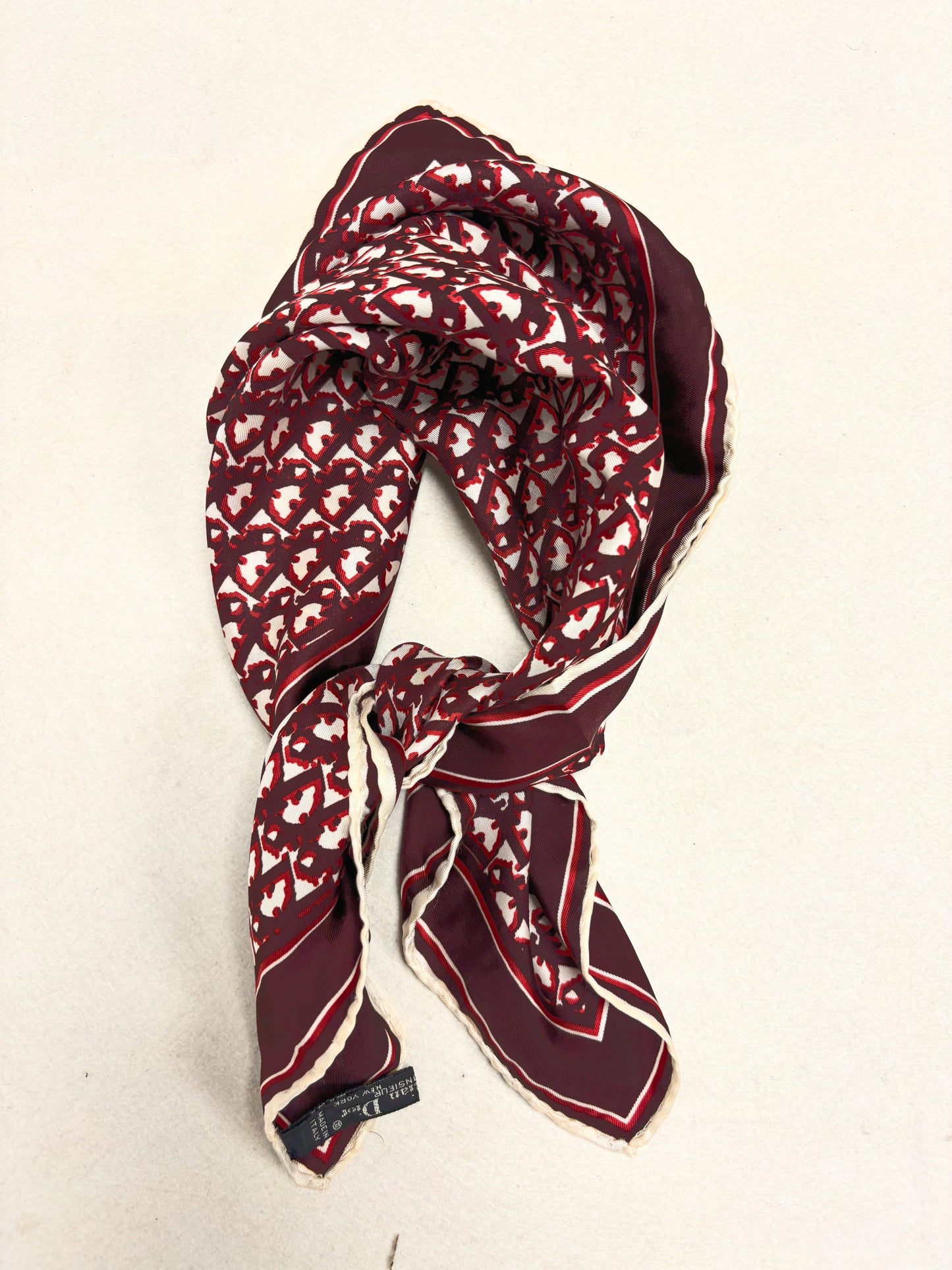 DIOR Foulard Carré Oblique en soie